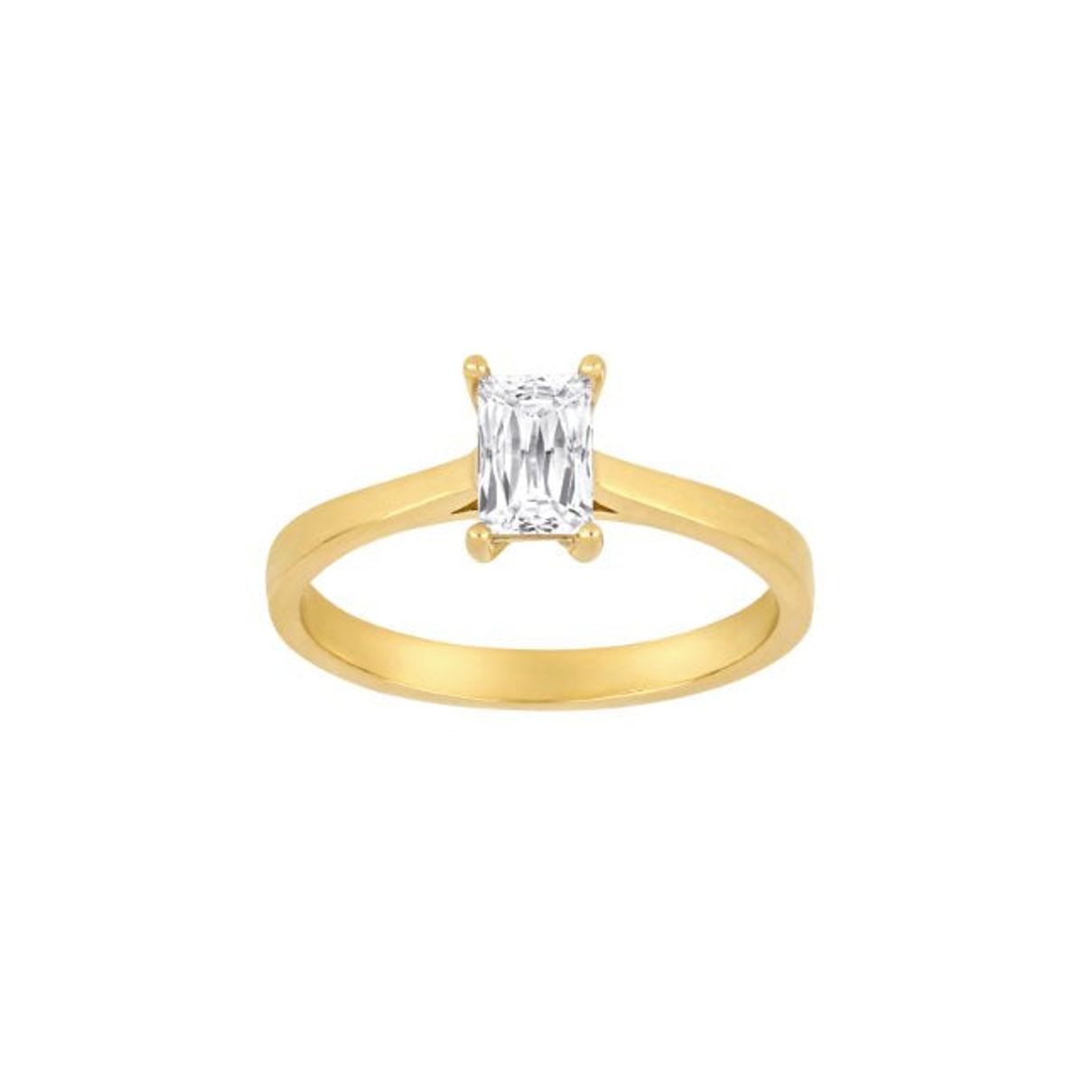 Nordahl - 8 karat guld ring med baguette zirkonia - 104284403