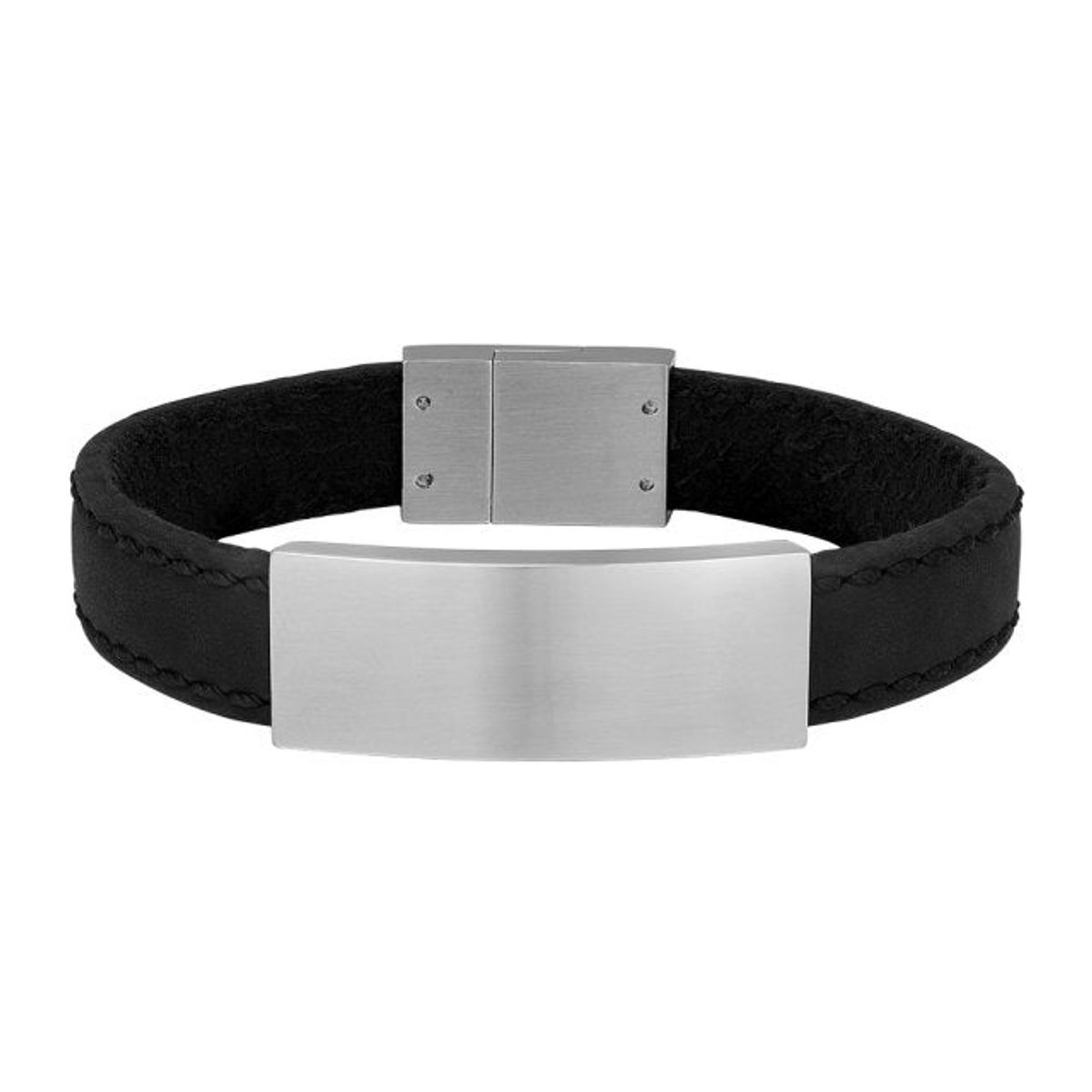 Nordahl Armbånd - SON herre armbånd i glat sort kalveskin - 897017-Black