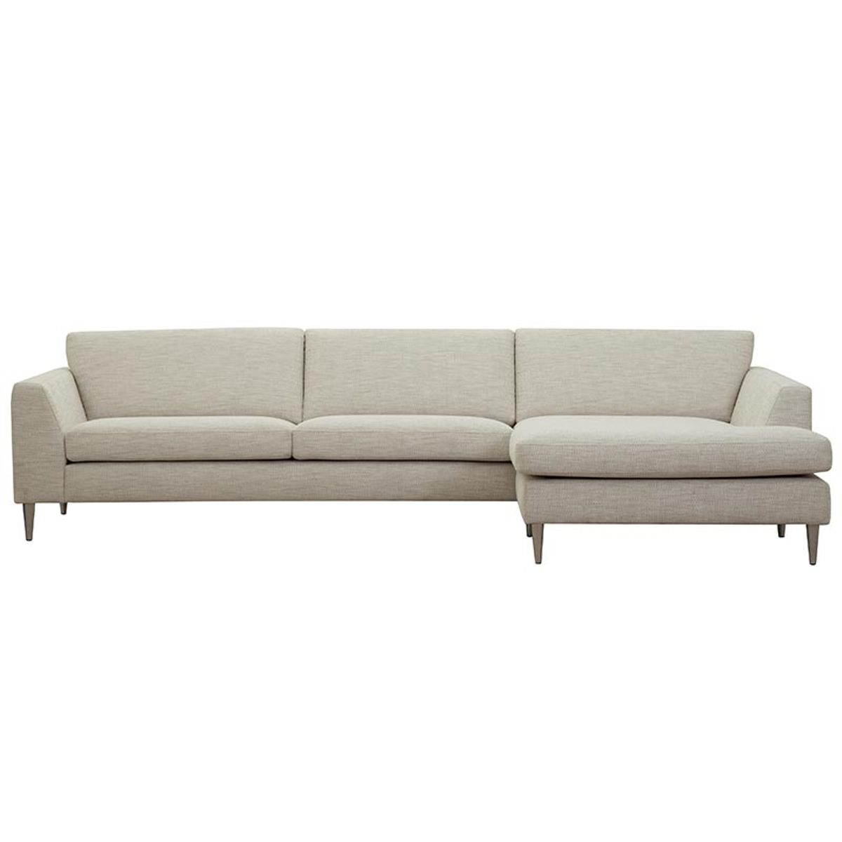 Nordic 3 pers. sofa m/chaiselong XL - stof/læder