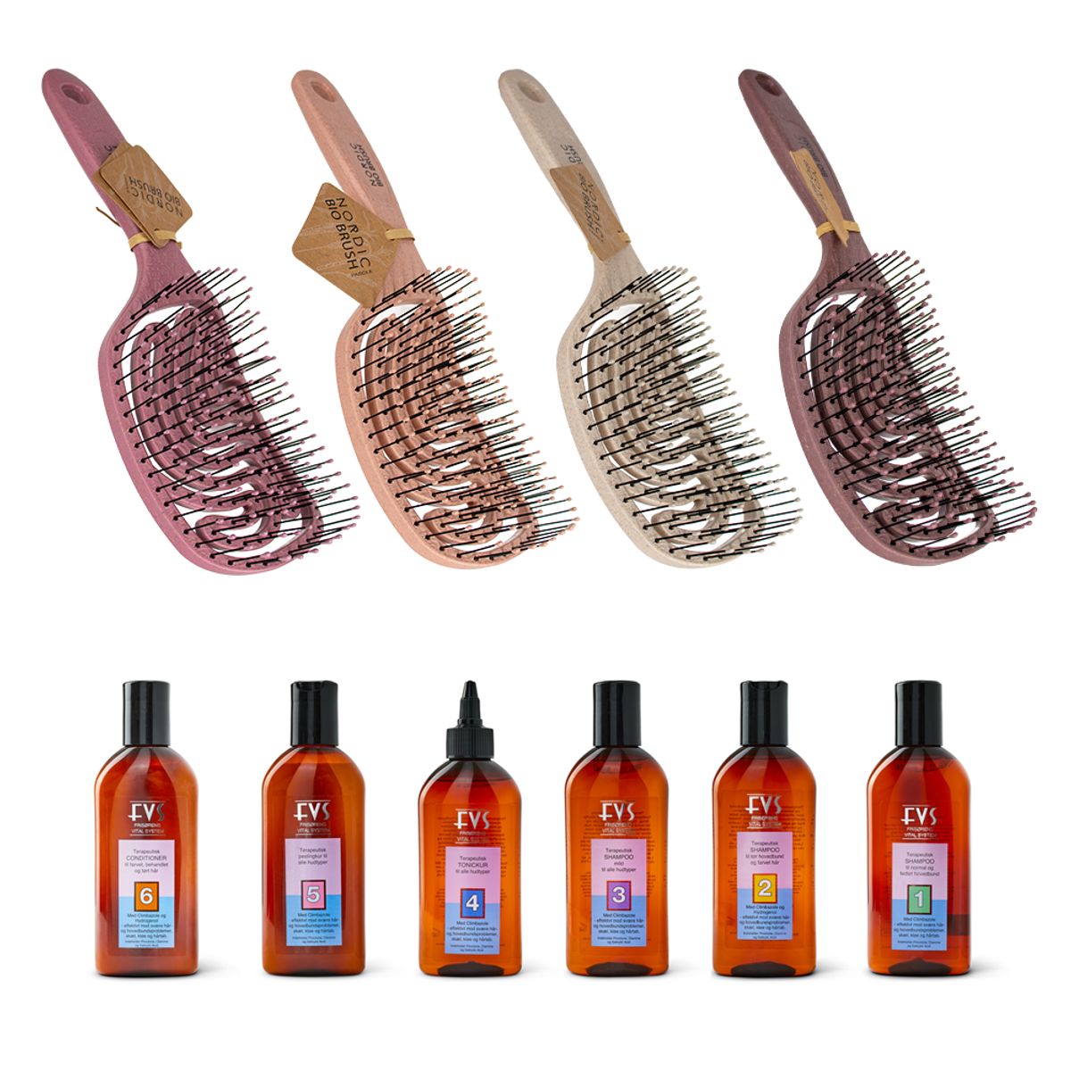 Nordic Bio brush + FVS hair care