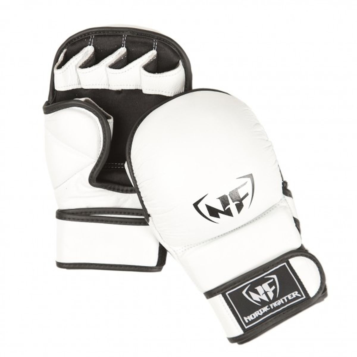 Nordic Fighter MMA Handsker Shooto Gloves Pro White Ægte Læder X-large