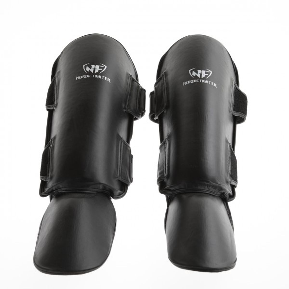 Nordic Fighter Shin Guards Instep Type 2 Benskinne Læder Sort Large