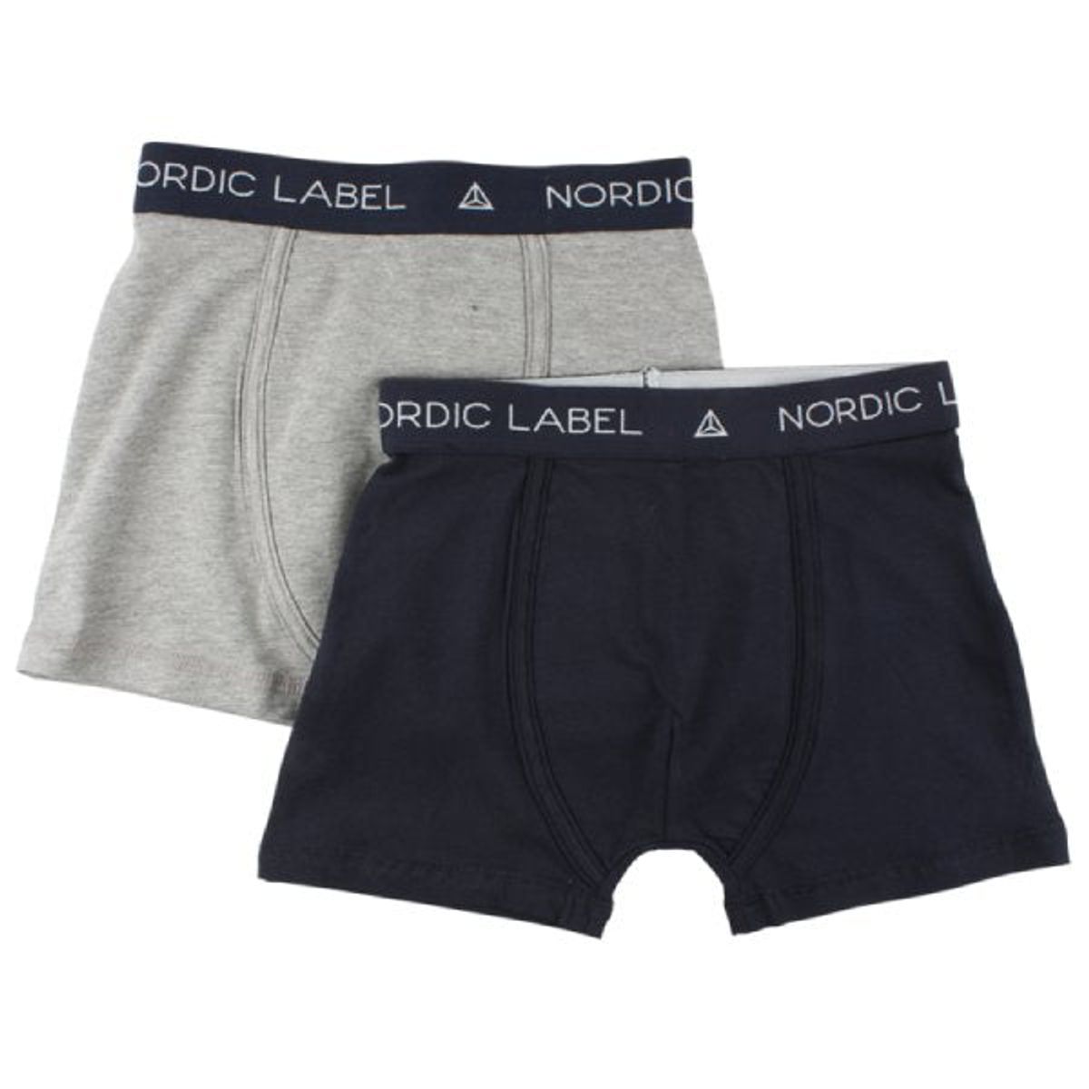 Nordic Label - Nordic Boxershorts 2-pak - Grey Melange - 134/140