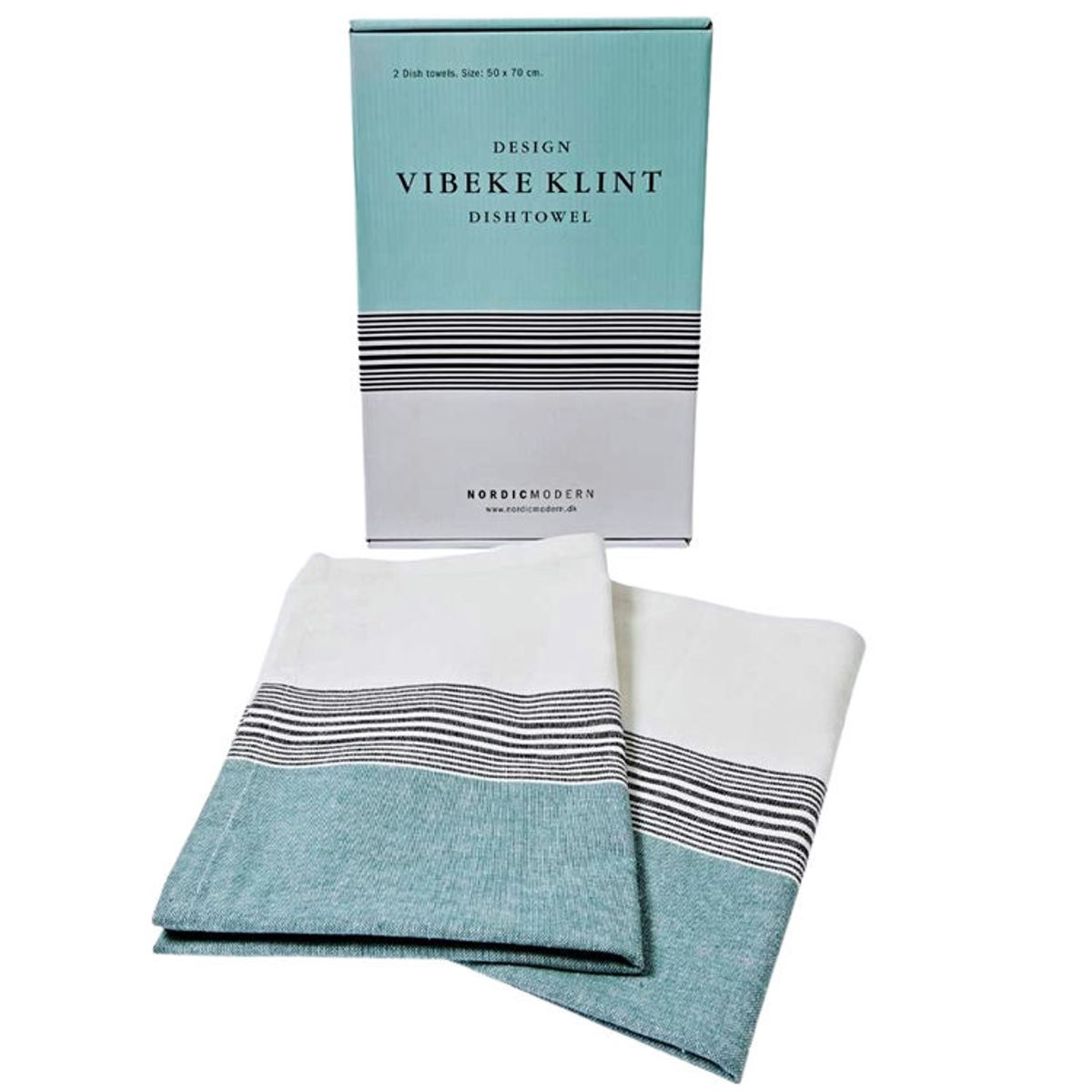 Nordic Modern Vibeke Klint Viskestykker Teal