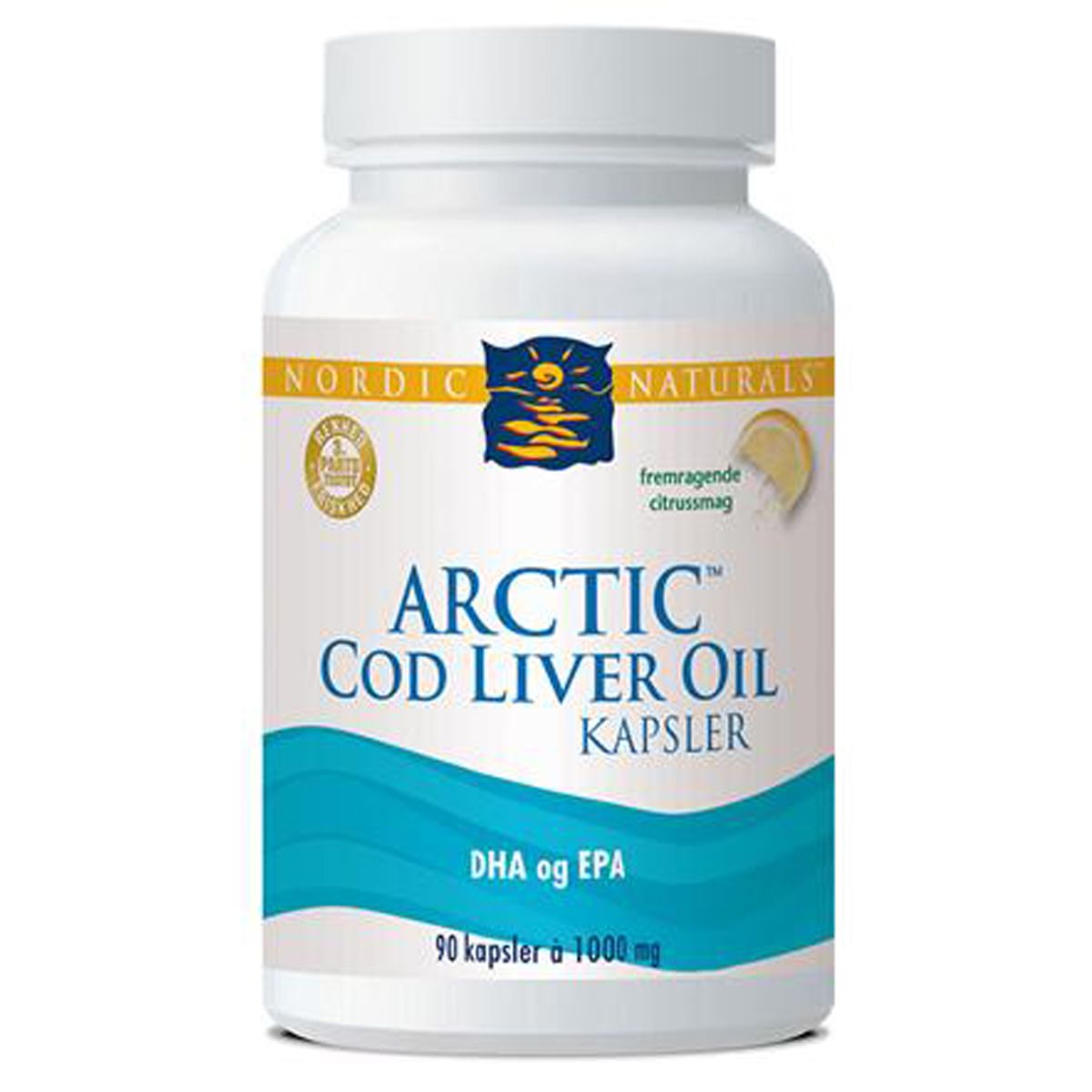 Nordic Naturals Arctic Cod Liver Oil m. citrus &bull; 180 kap.