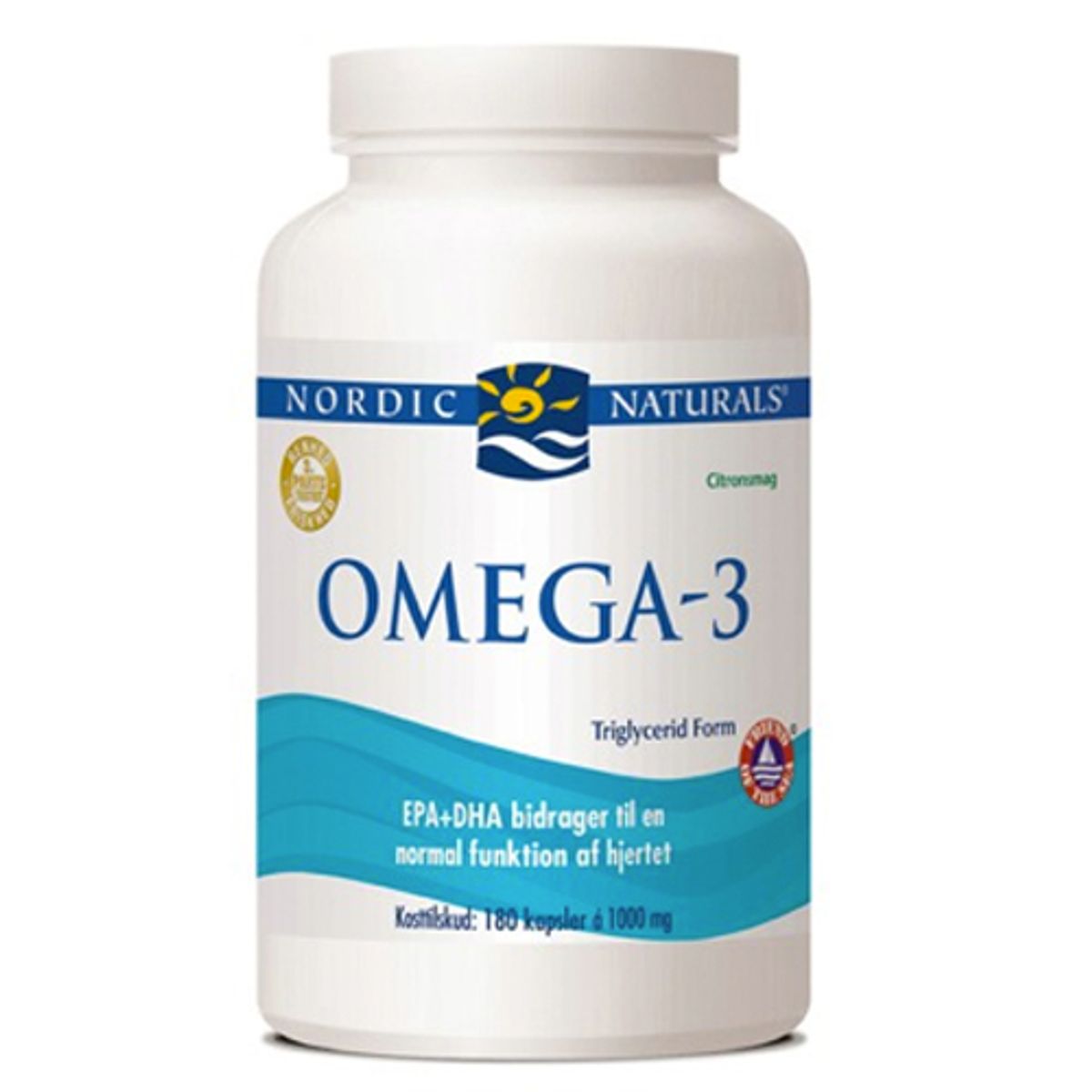 Nordic Naturals Omega 3 kapsler m. citrussmag 180 kaps.