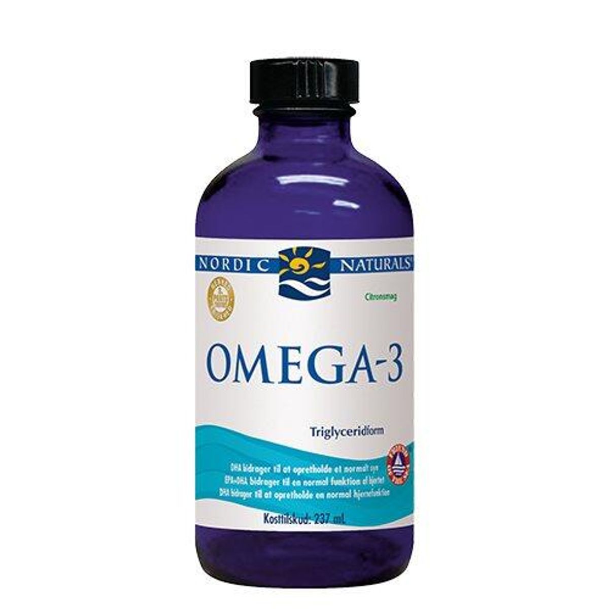 Nordic Naturals Omega 3 m. Citrussmag, 237ml.