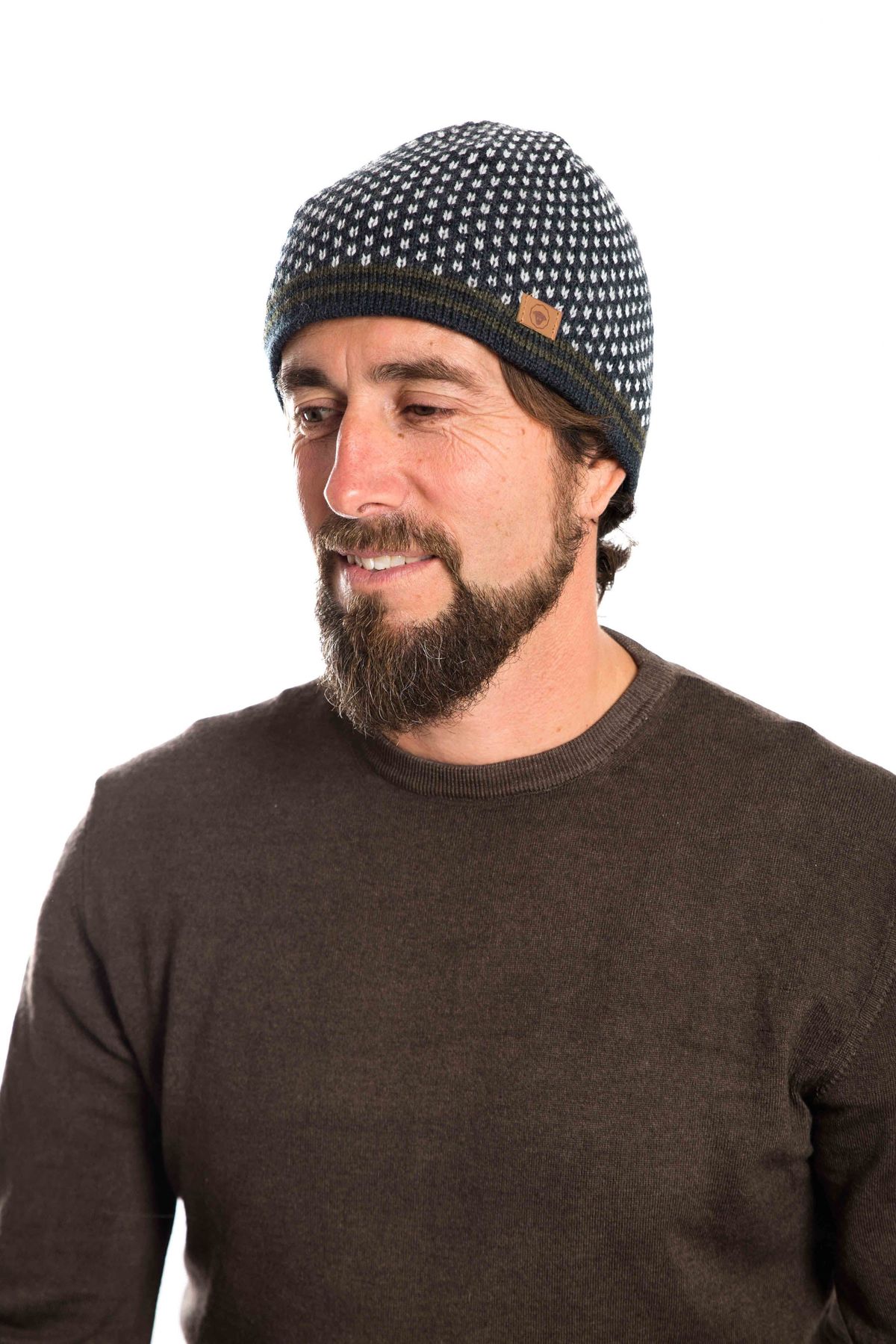 Nordic Stripe Beanie Reversible - Fuza Wool