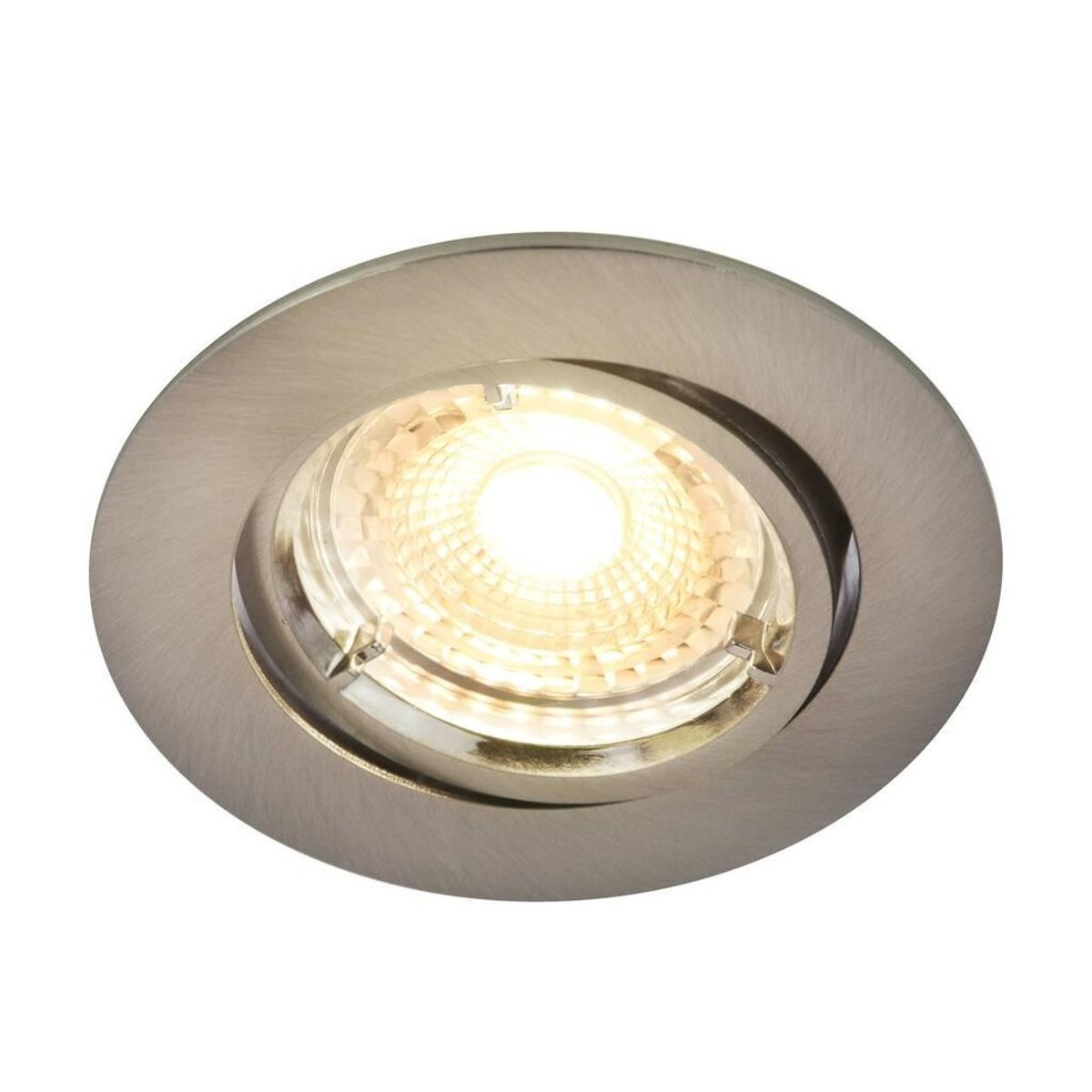 Nordlux Carina indbygningsspot smart light, 2200K-6500K, 380lm, Nikkel, styres via app (3 pak)