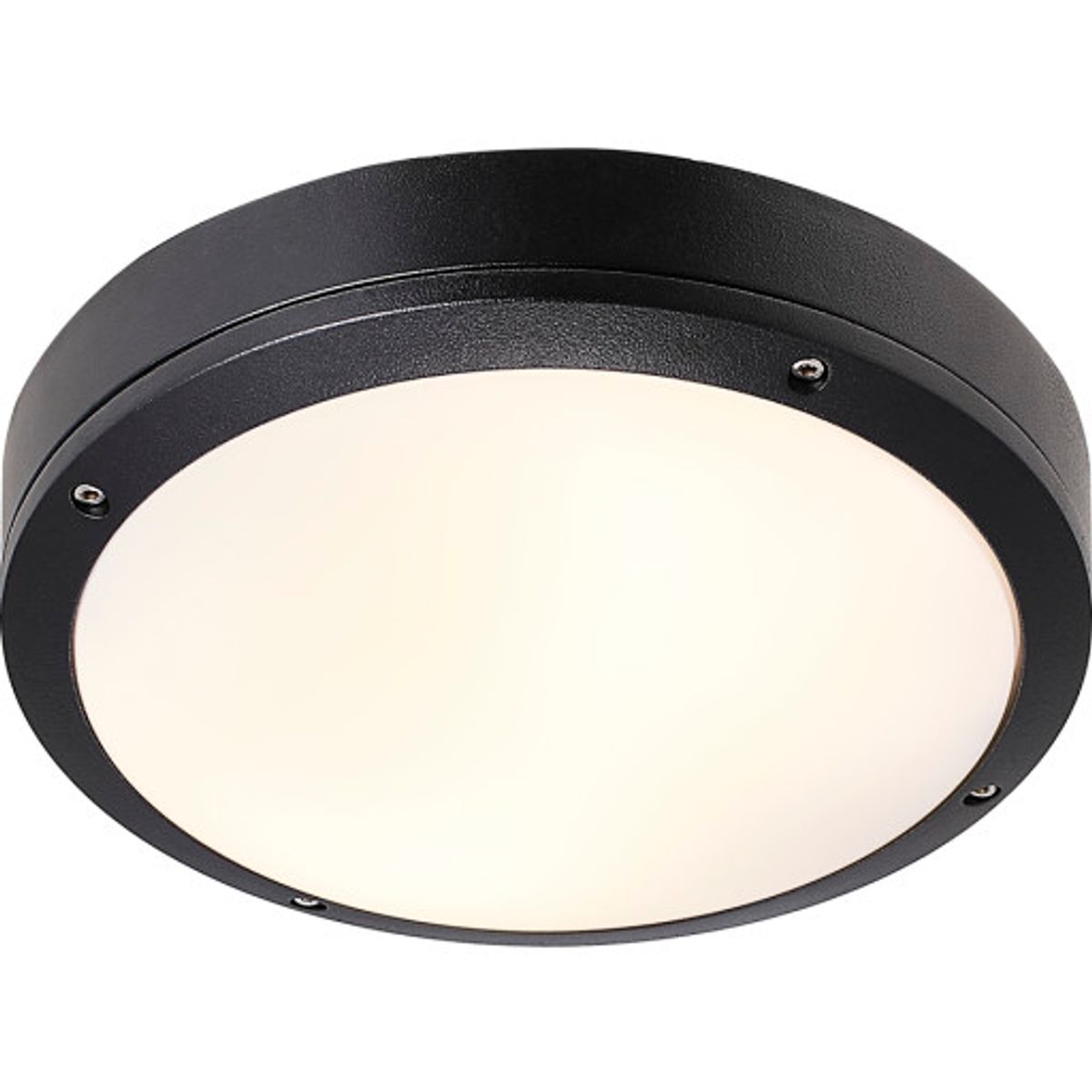 Nordlux Desi udendørs plafond, sort, Ø28 cm