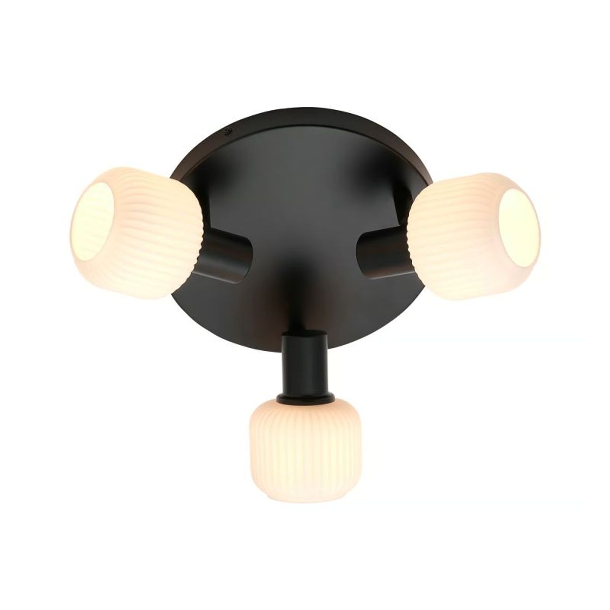 Nordlux Milford Mini 3-Rondel - Loftlampe - Sort