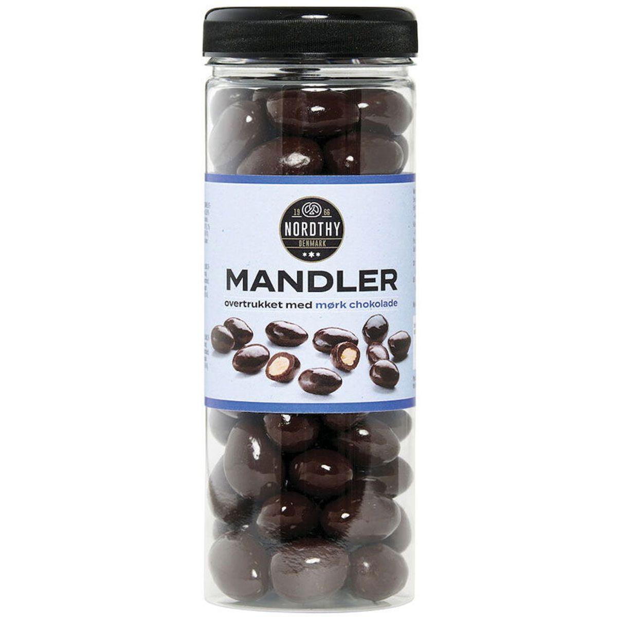 Nordthy Mandler m. mørk chokolade 325 g