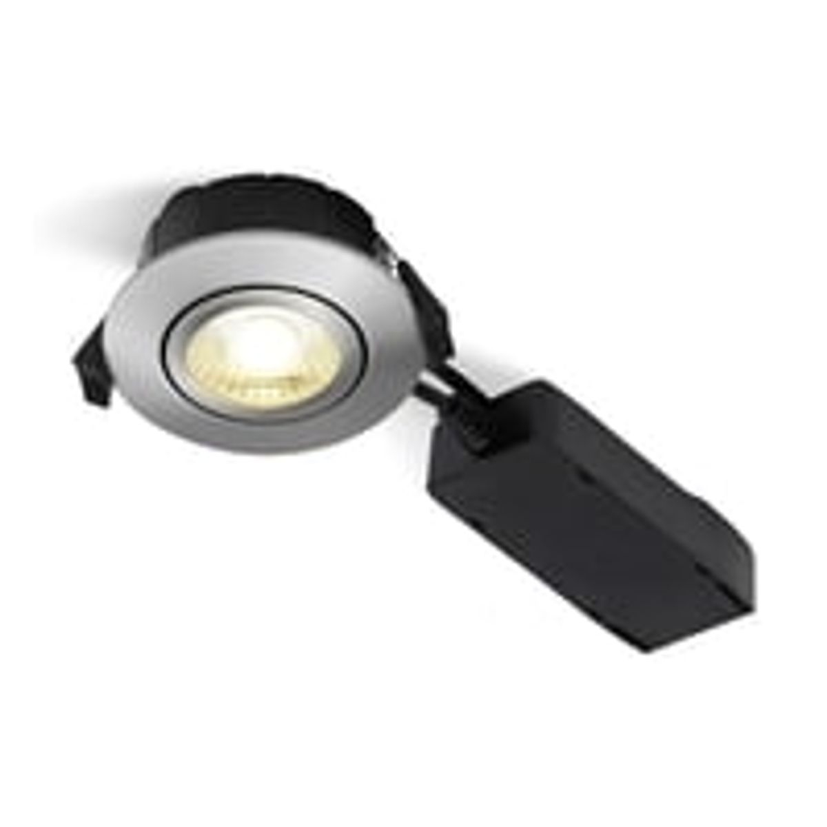 Nordtronic Low Profile ECO, LED indbygningsspot, 6W, 420lm, CRI>90, 2700K, brstet aluminium