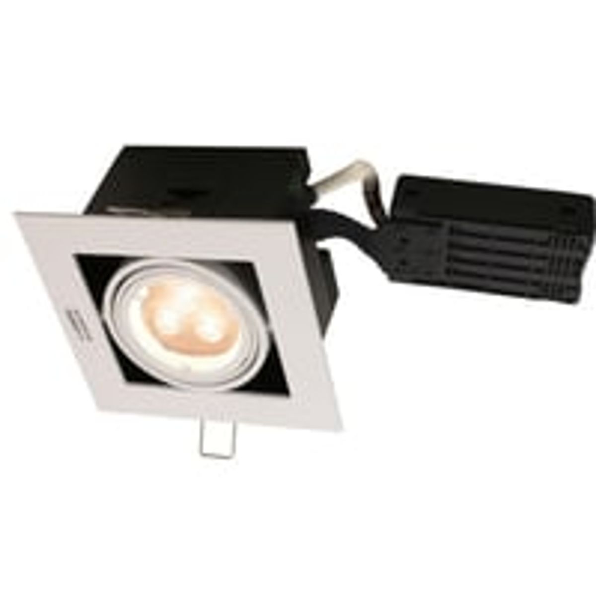 Nordtronic Perla indbygningsspot, GU10, 230V LED (firkantet), hvid (mat), inkl. Philips, 2700K, 380lm, CRI>80, 15.000 timer, ej dmpbar (restsalg)