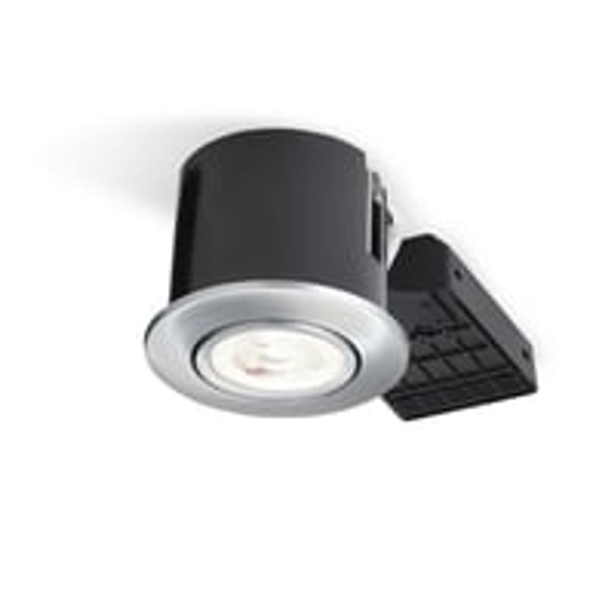 Nordtronic Quick Spot indbygningsspot 230V LED (rund) inkl. LED-pre (Philips / CRI>80 / 4,7W / 380 lm / 2700K / 36 / F / ikke dmpbar), brstet aluminium