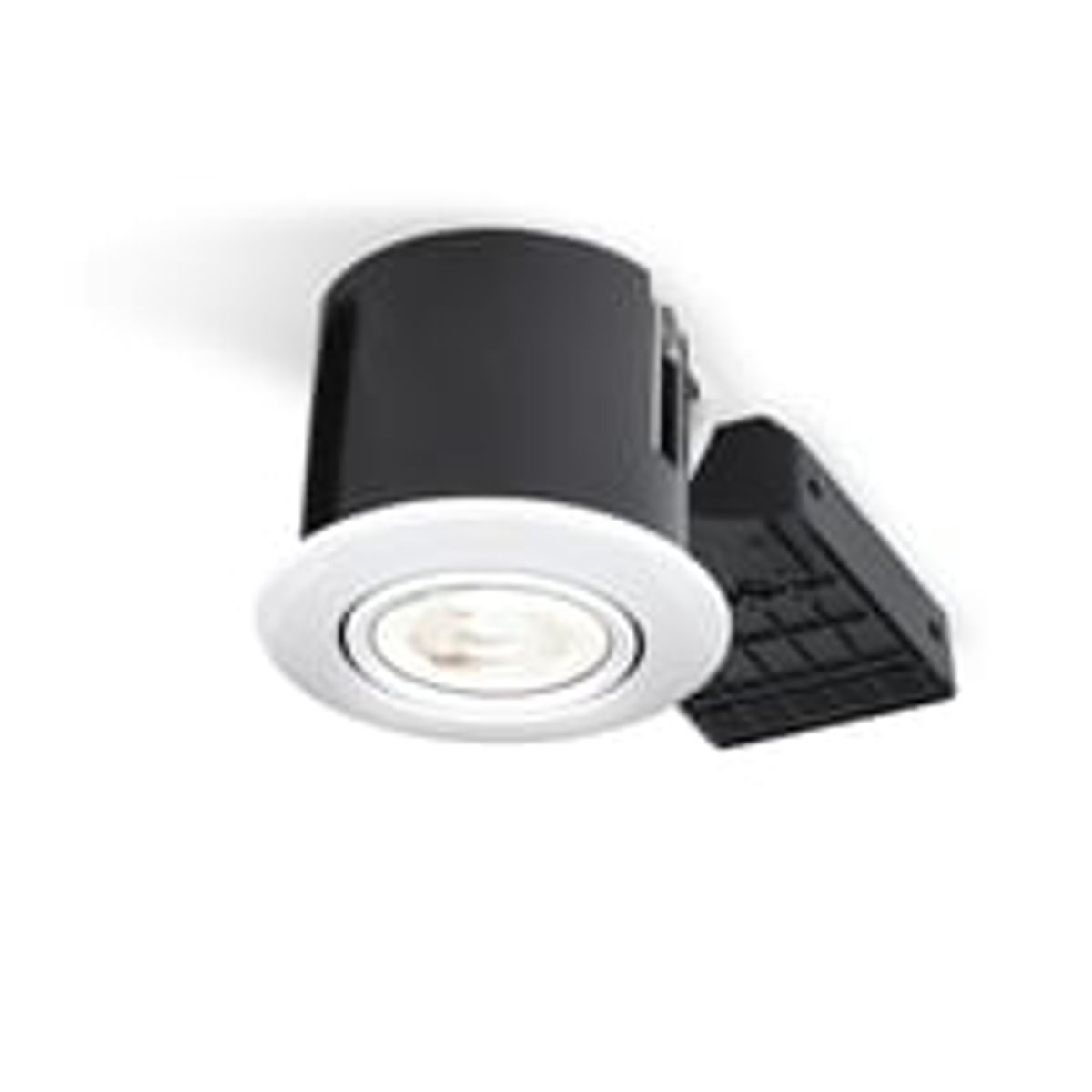 Nordtronic Quick Spot indbygningsspot 230V LED (rund) inkl. LED-pre (Philips / CRI>80 / 4,7W / 380 lm / 2700K / 36 / F / ikke dmpbar), hvid (blank)