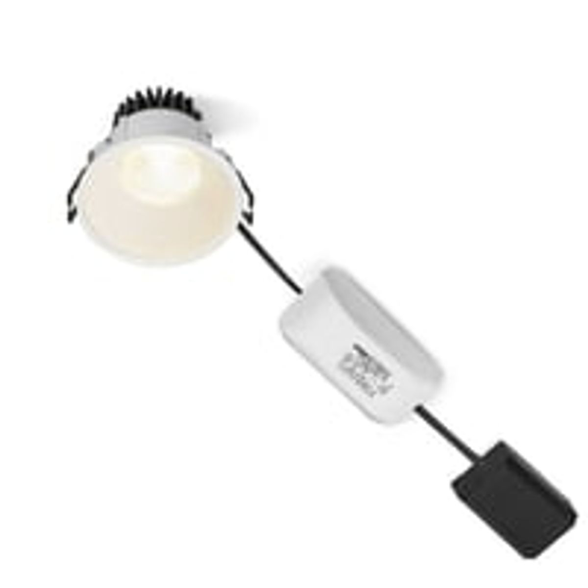 Nordtronic Velia LED indbygningsspot, 230V, IP44, rund, 10,9W, 4000K, hvid (mat)