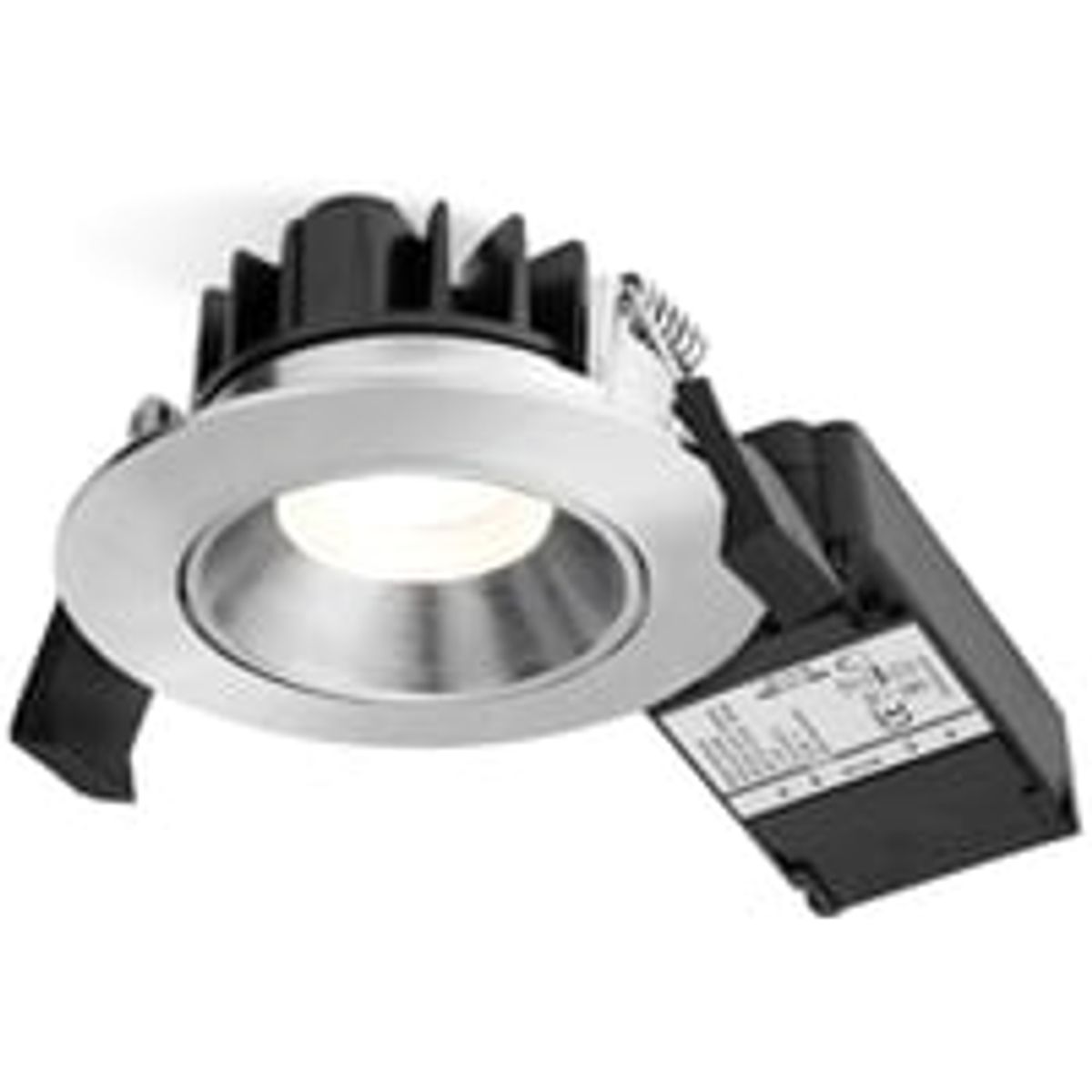 Nordtronic Velia Low Profile indbygningsspot, 230V, 5,5W, 3000K, CRI>95 rund, brstet alu