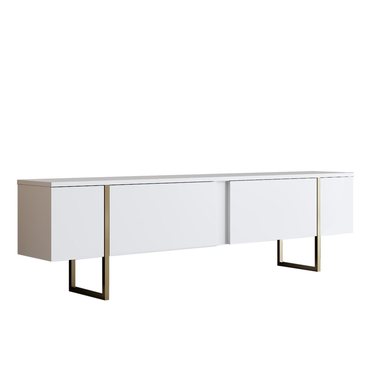 NORDVÄRK Luxe - Hvid, Guld TV Stand, Hvidguld