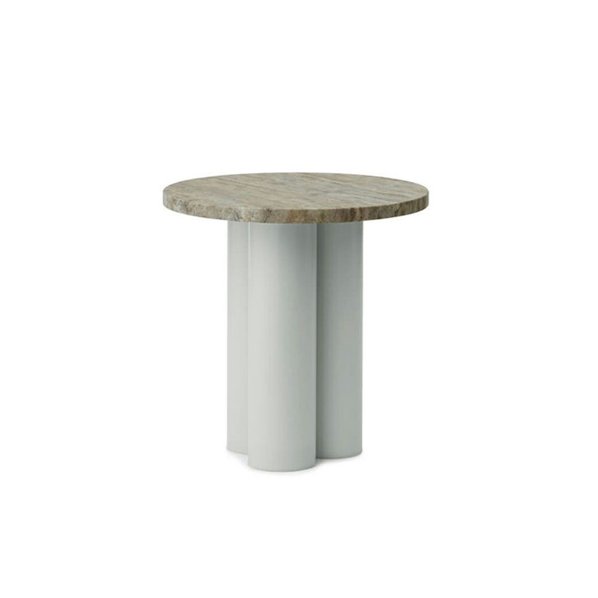 Normann Copenhagen Dit Table Travertine Silver Light Green