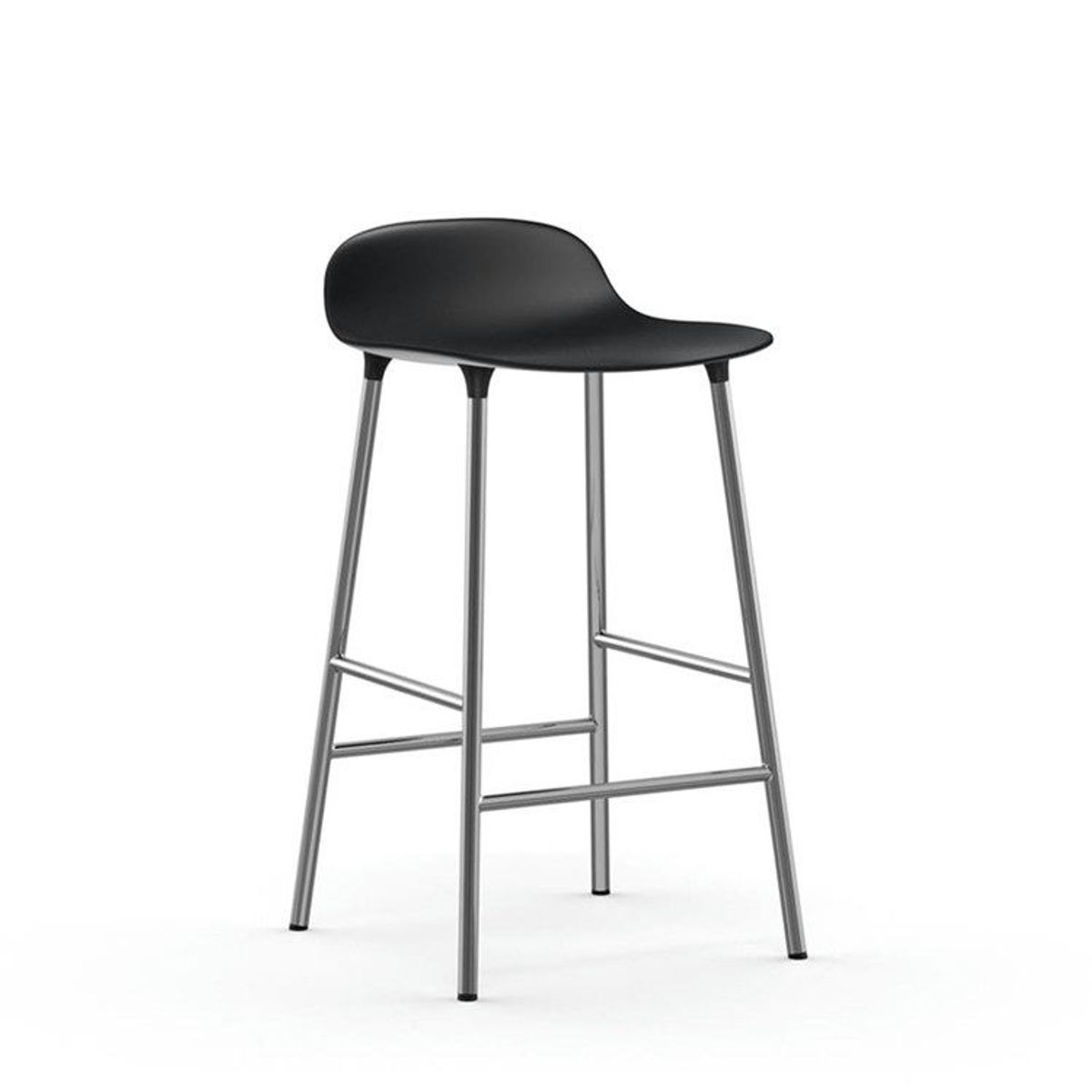 Normann Copenhagen Form Barstol Chrome Black