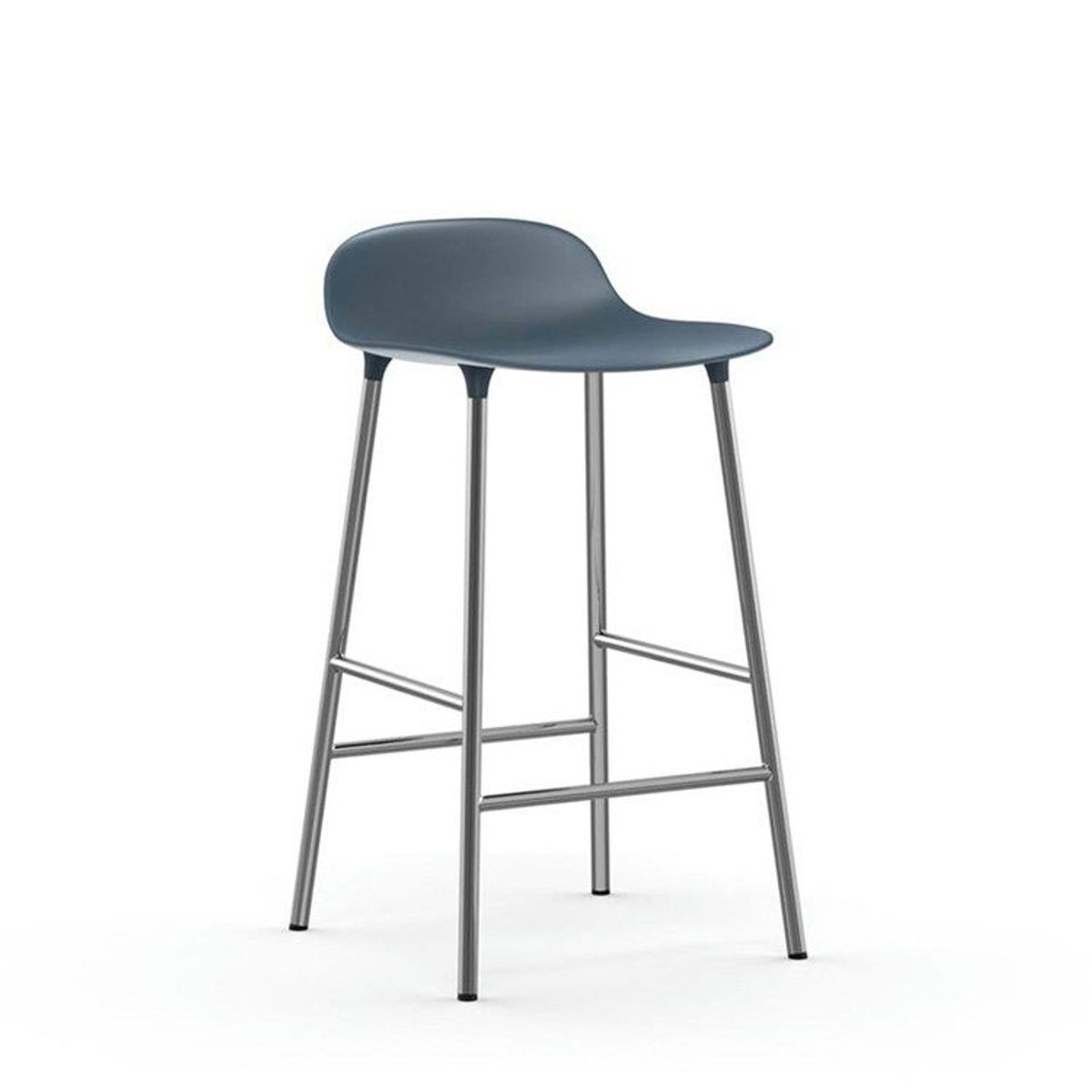 Normann Copenhagen Form Barstol Chrome Blue