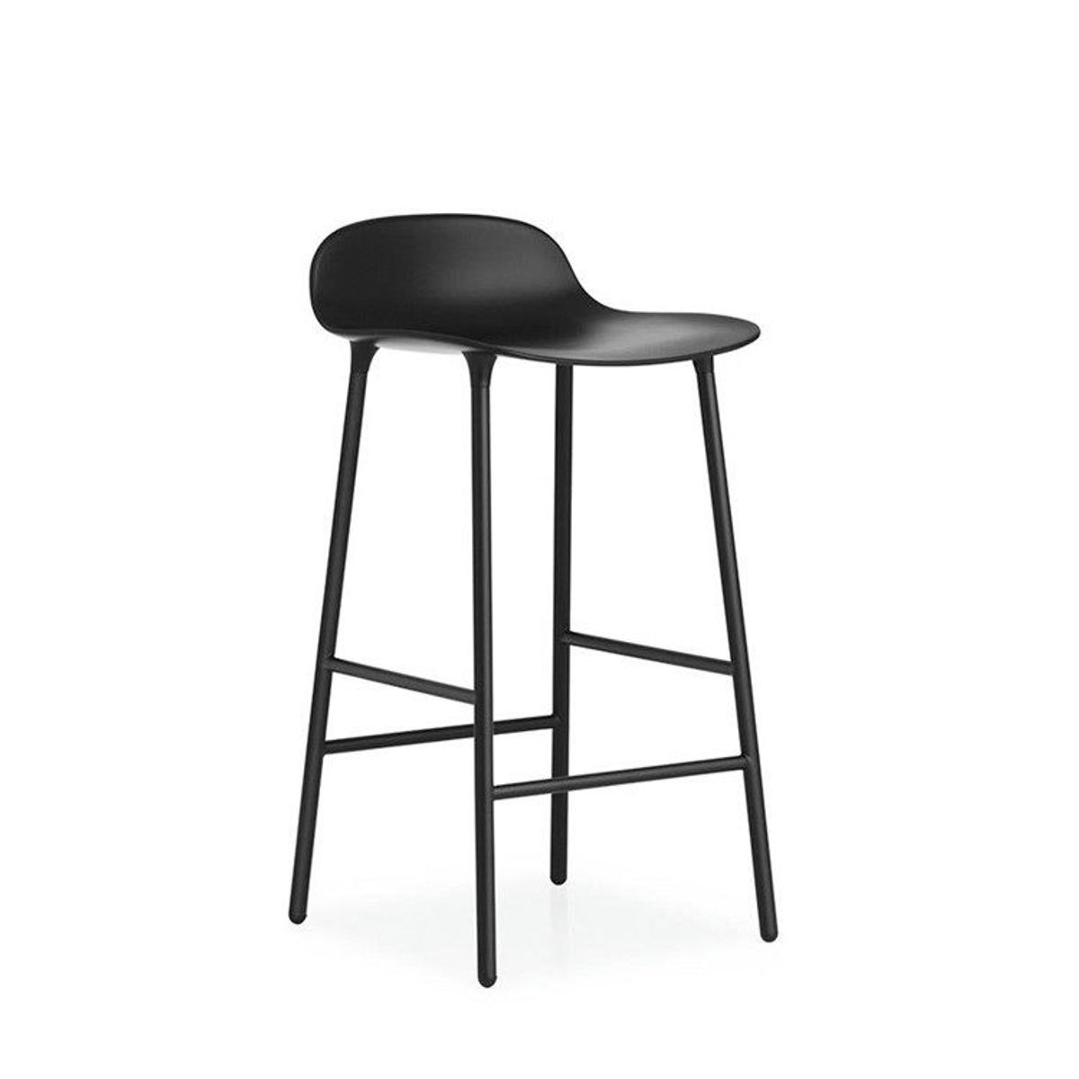 Normann Copenhagen Form Barstol Powder Coated Steel Black