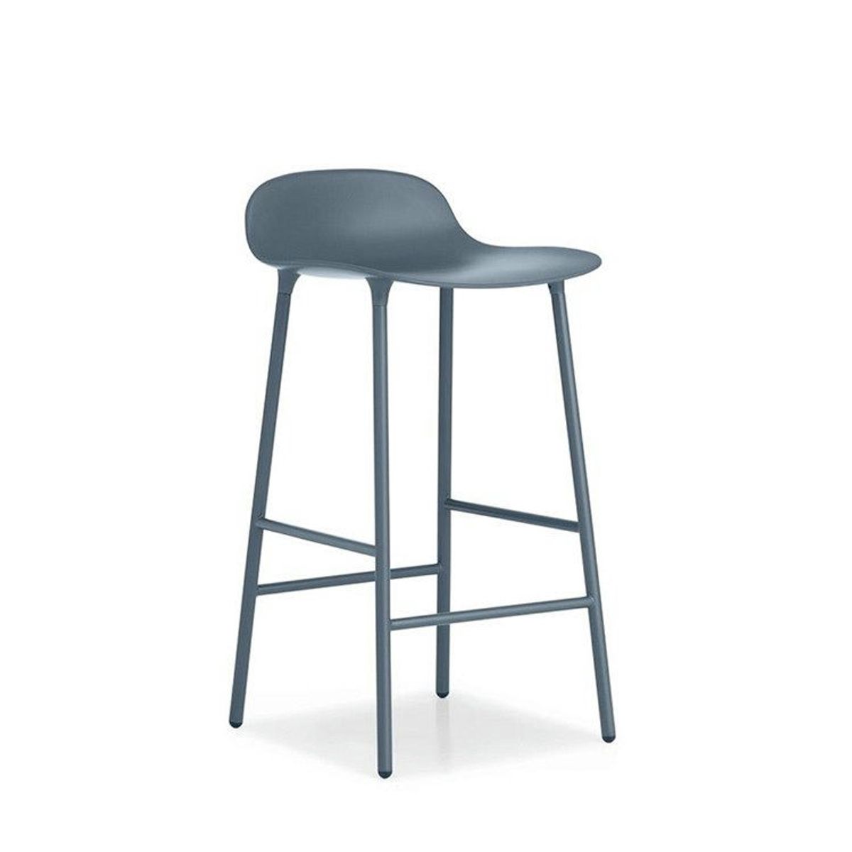 Normann Copenhagen Form Barstol Powder Coated Steel Blue