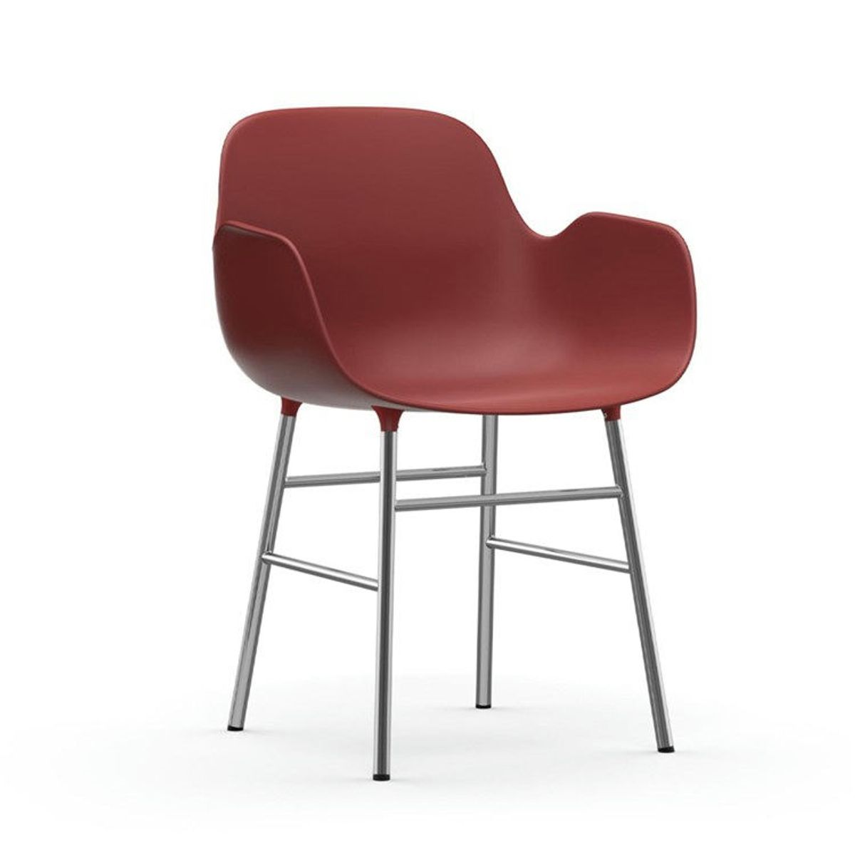 Normann Copenhagen Form Spisebordsstol m/armlæn Chrome Red