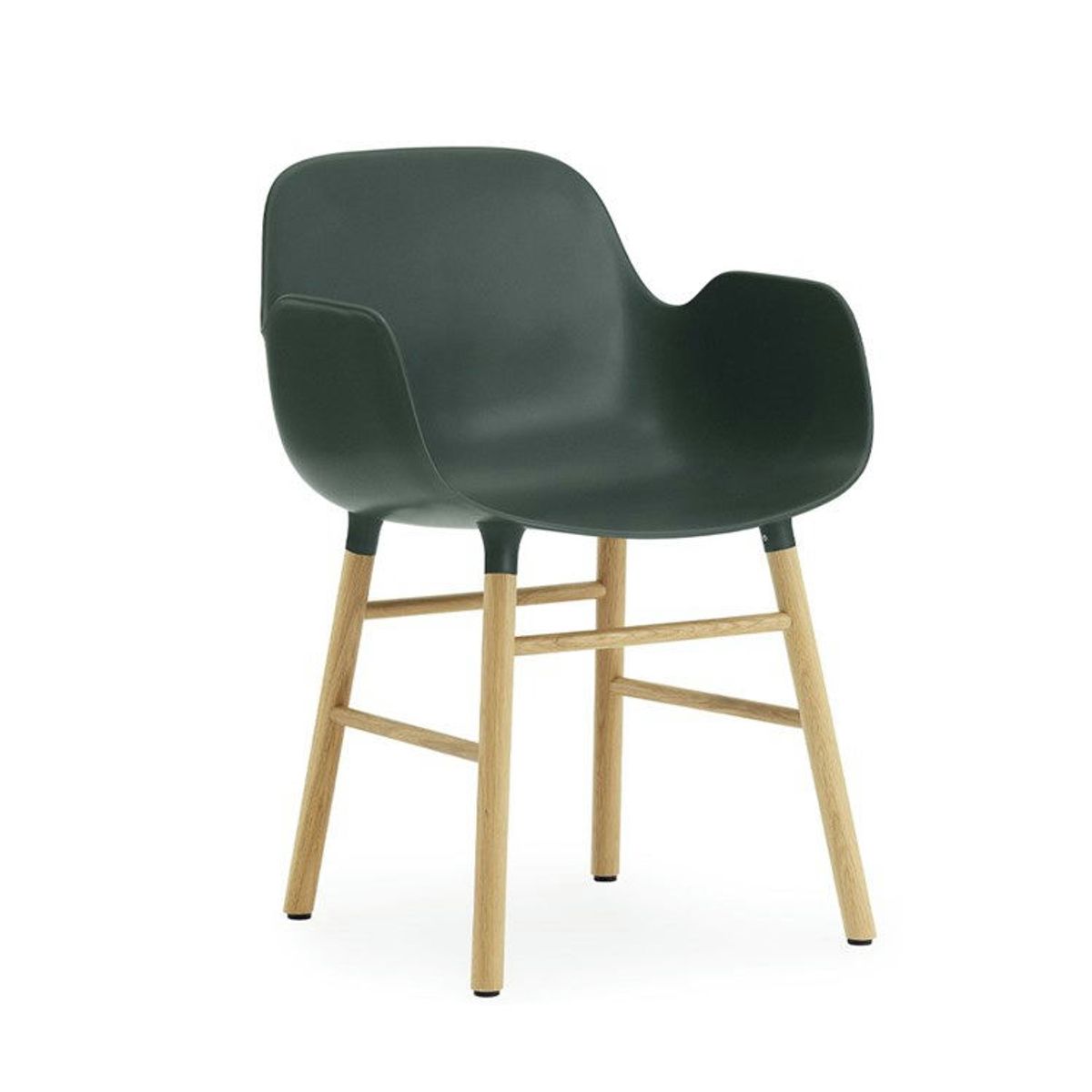 Normann Copenhagen Form Spisebordsstol m/armlæn Oak Green