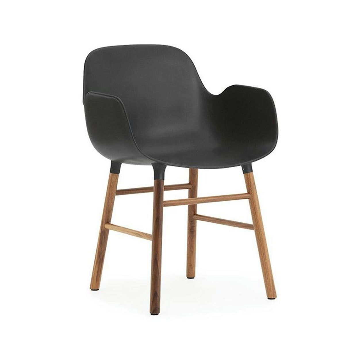 Normann Copenhagen Form Spisebordsstol m/armlæn Walnut Black