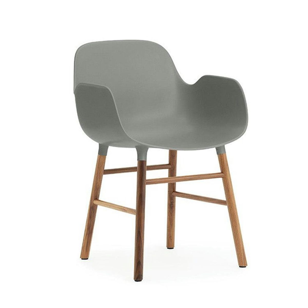 Normann Copenhagen Form Spisebordsstol m/armlæn Walnut Grey