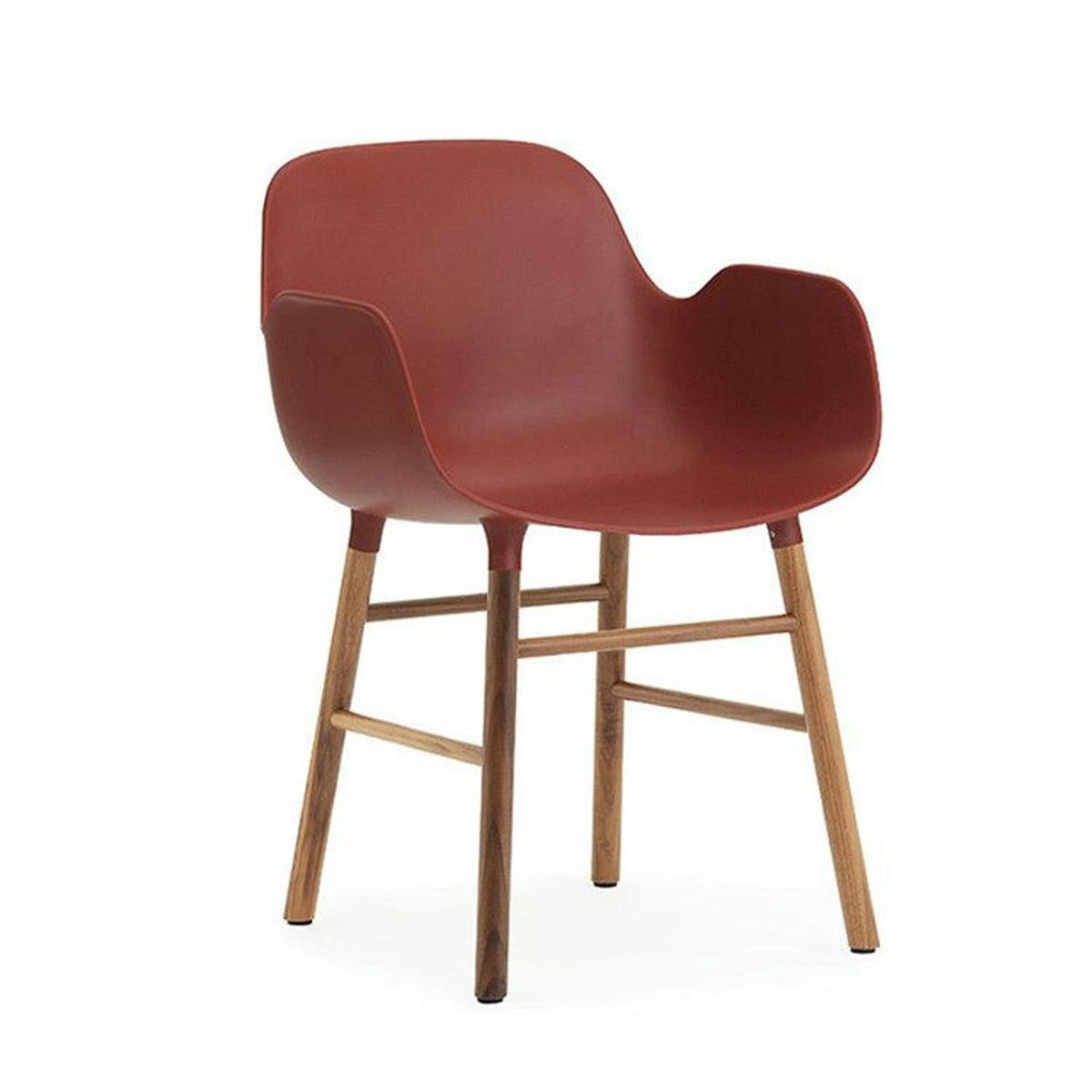 Normann Copenhagen Form Spisebordsstol m/armlæn Walnut Red