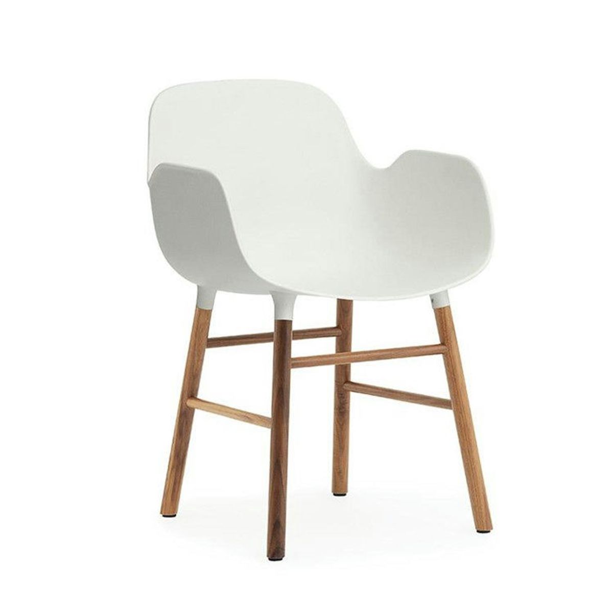 Normann Copenhagen Form Spisebordsstol m/armlæn Walnut White