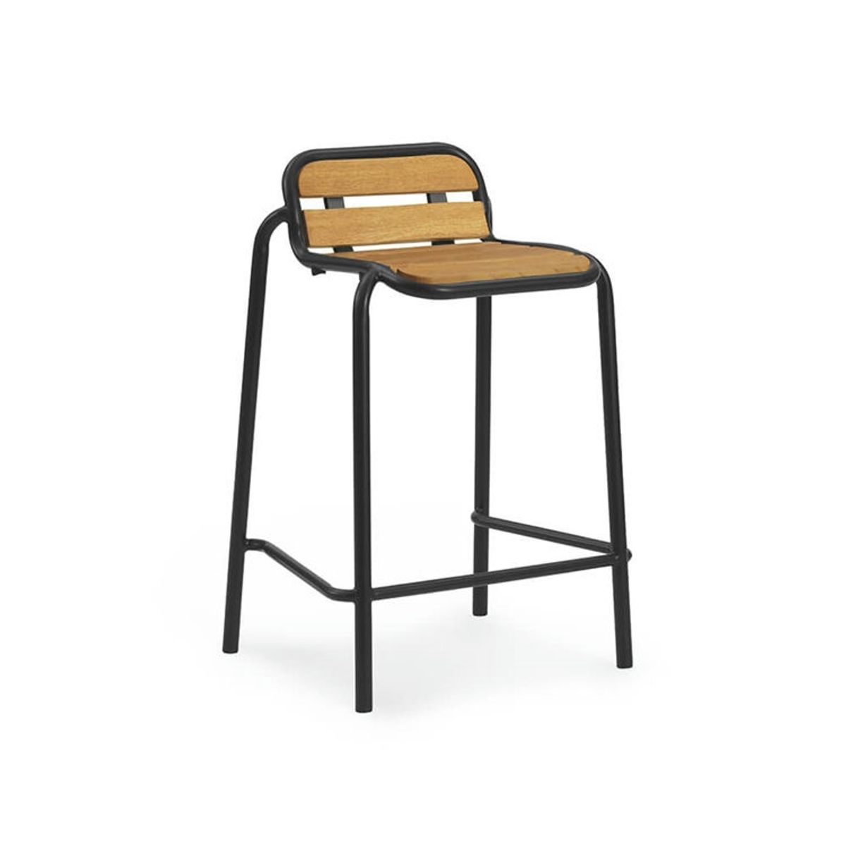 Normann Copenhagen Vig Havebarstol - Black Vig Barstool 65 cm Wood