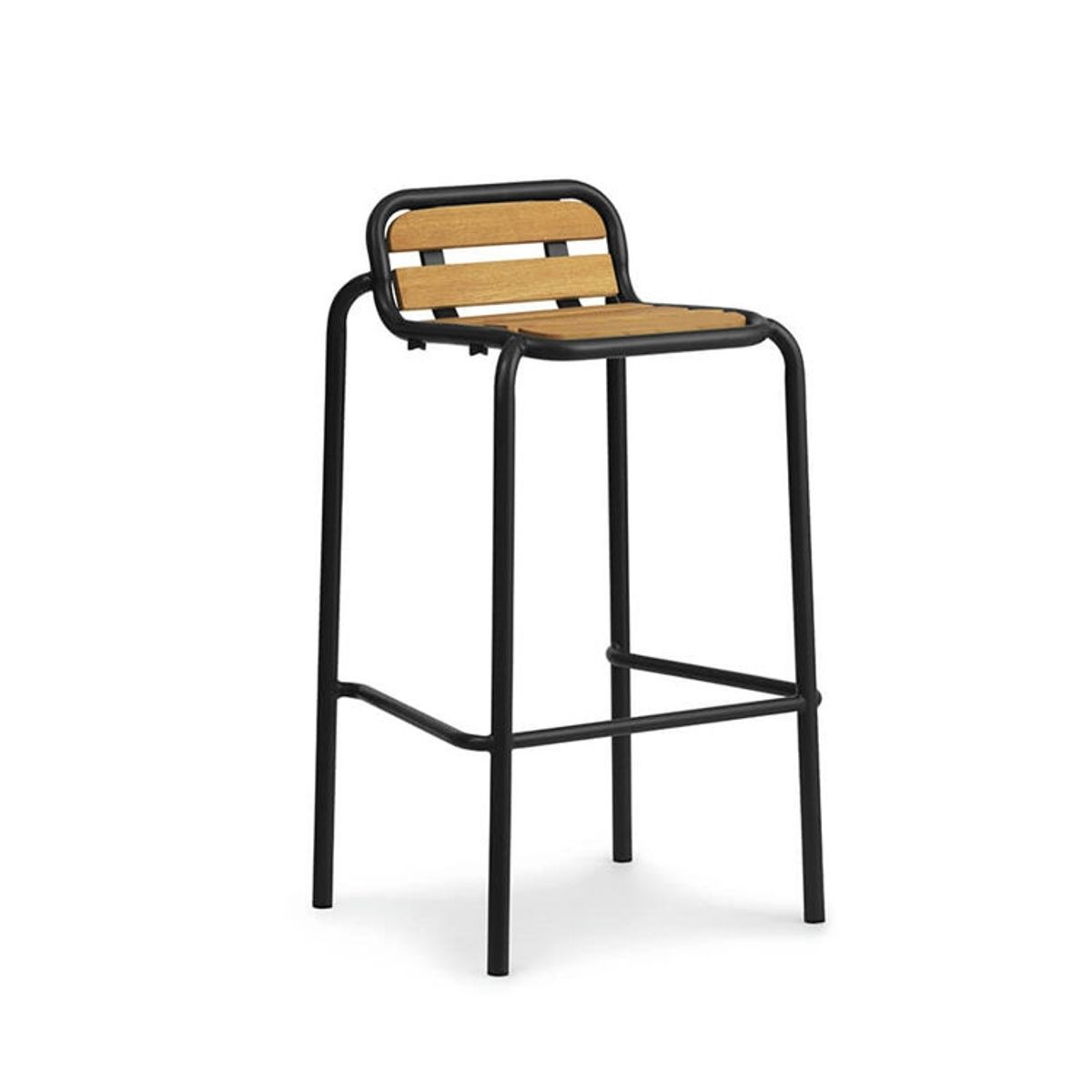 Normann Copenhagen Vig Havebarstol - Black Vig Barstool 75 cm Wood