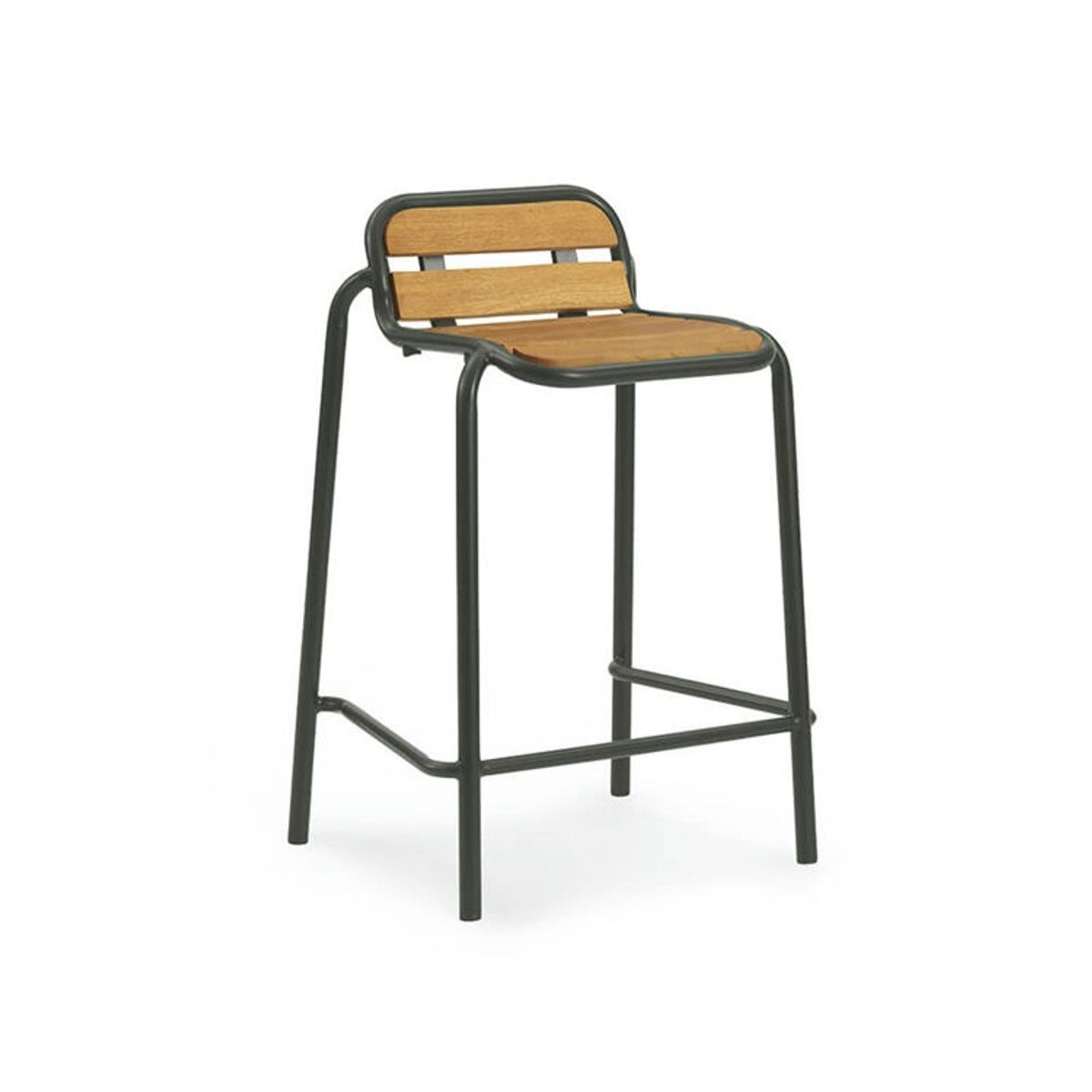 Normann Copenhagen Vig Havebarstol - Dark Green Vig Barstool 65 cm Wood