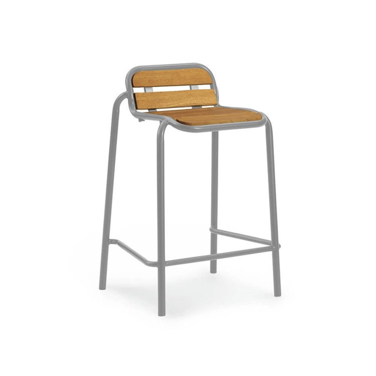 Normann Copenhagen Vig Havebarstol - Grey Vig Barstool 65 cm Wood