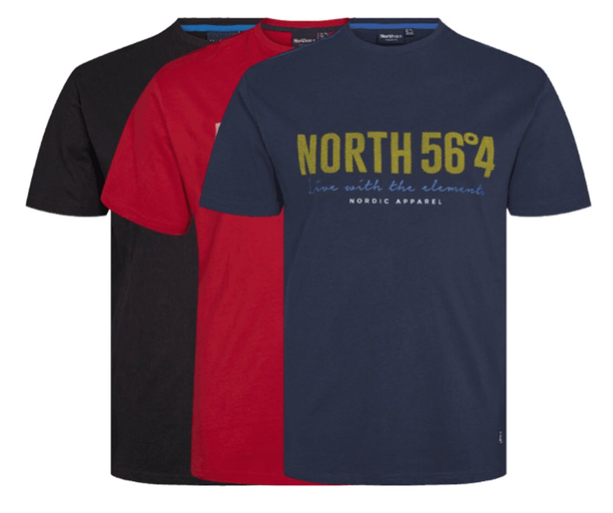 North 56°4 3-pack Printet T-shirt 99865 Mix-x-large