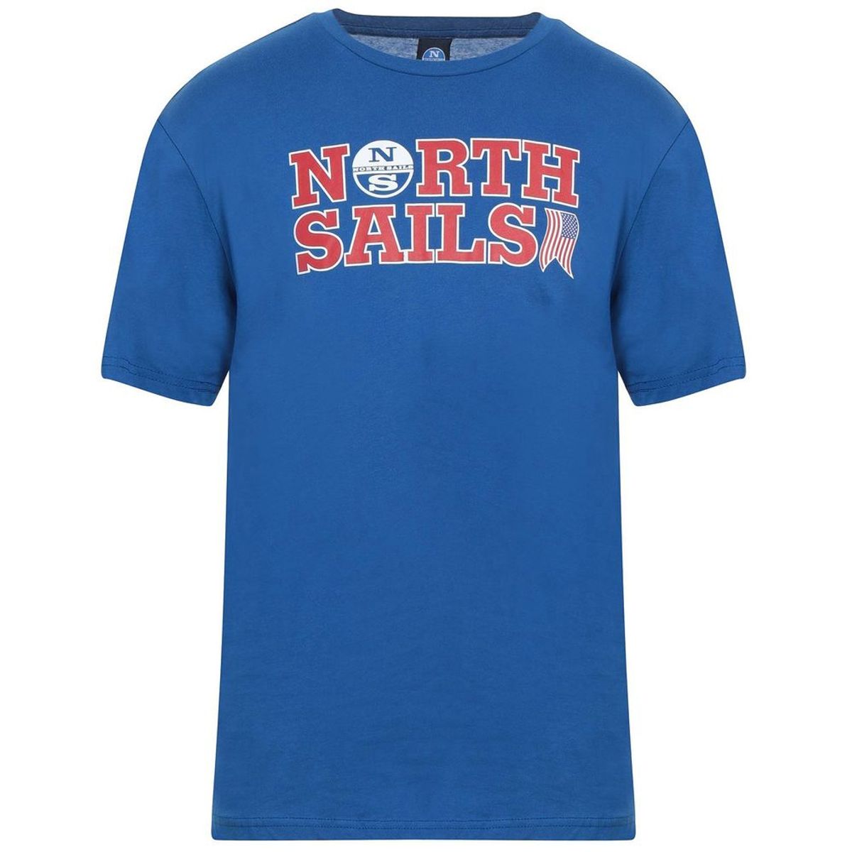 North Sails Ocean Blue Cotton Tee with Signature Chest Logo