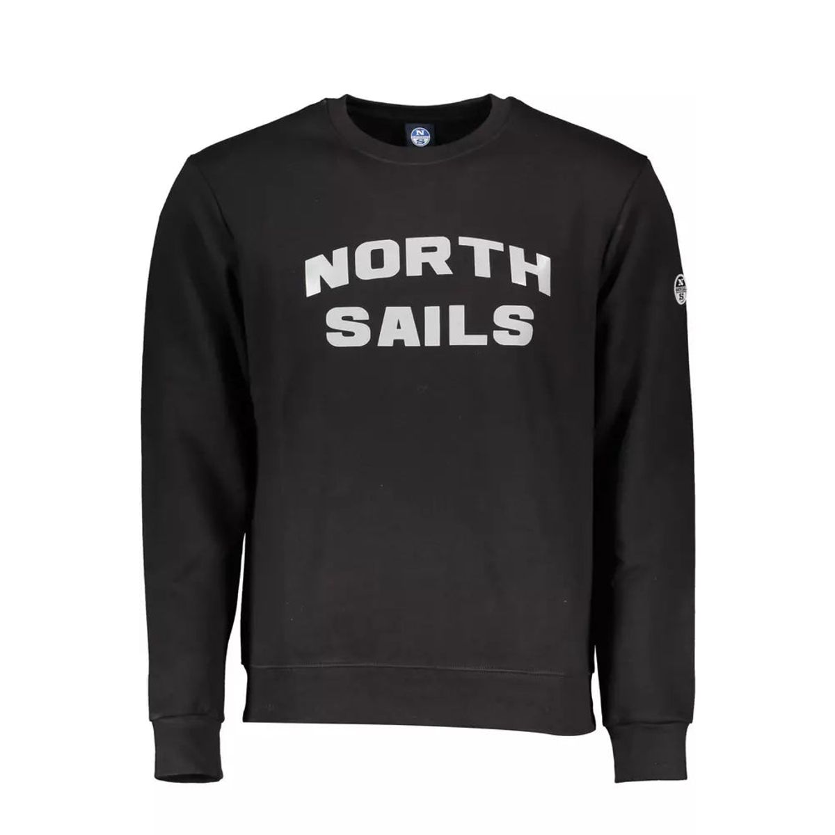 North Sails Sleek Black Cotton Blend Crewneck Sweatshirt