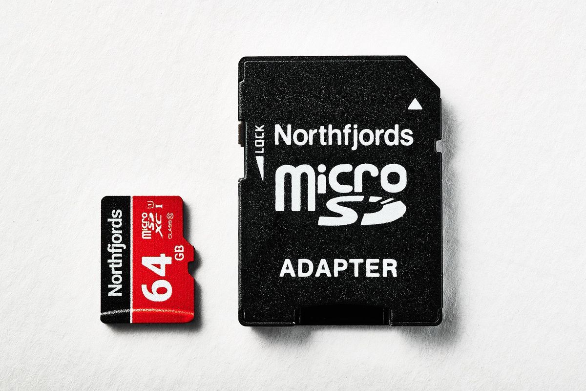 NorthFjords - MikroSD TF hukommelseskort 64GB - Inkl SDHC adapter