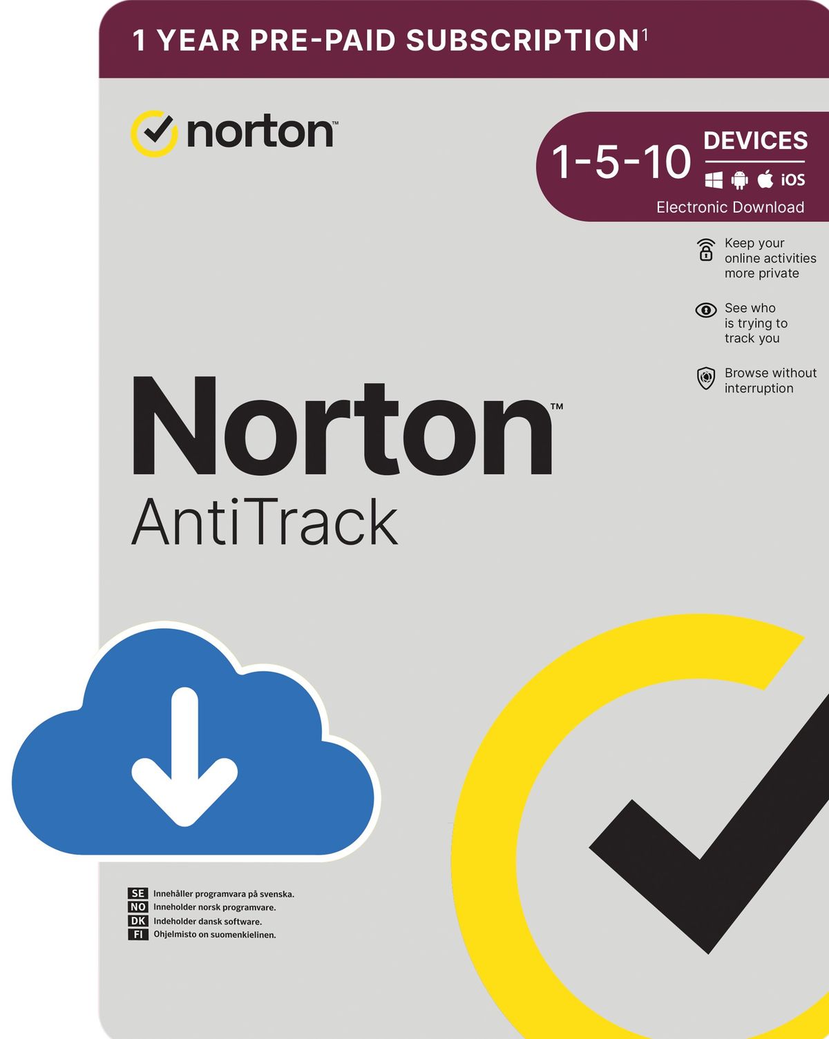 Norton AntiTrack - 1 enhed / 1 år