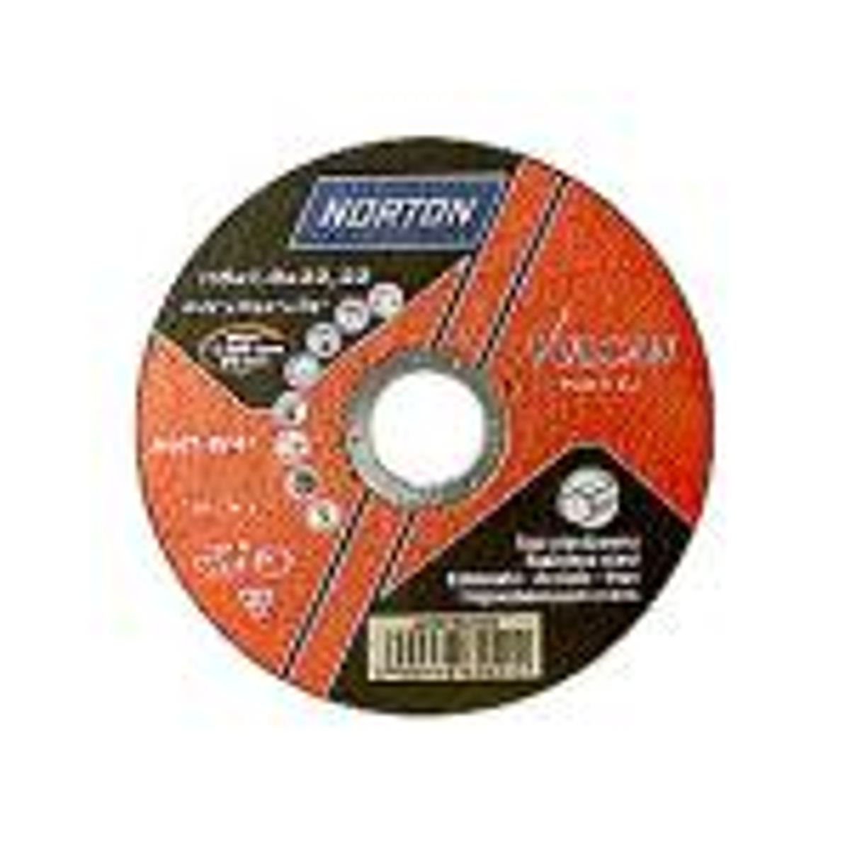 Norton Vulcan skæreskive 115x1,0x22,2 mm til jern & rustfrit stål A60T-Bf Inox 41