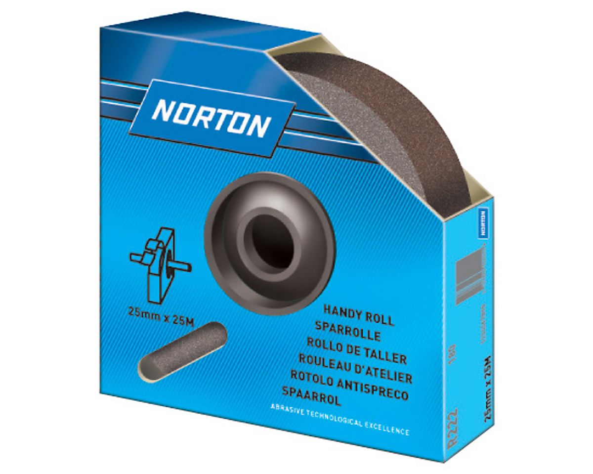 Norton Økonomirulle 25mm x25mtr. P120 R222