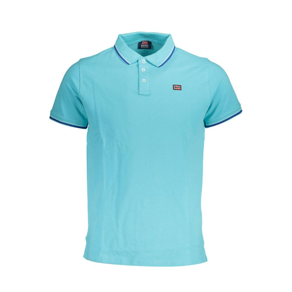 Norway 1963 Light Blue Polo Shirt with Contrast Details