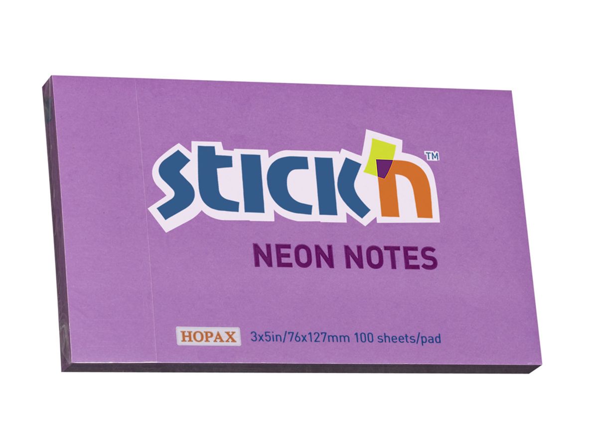 Notes 75x127 mm Neon Lilla