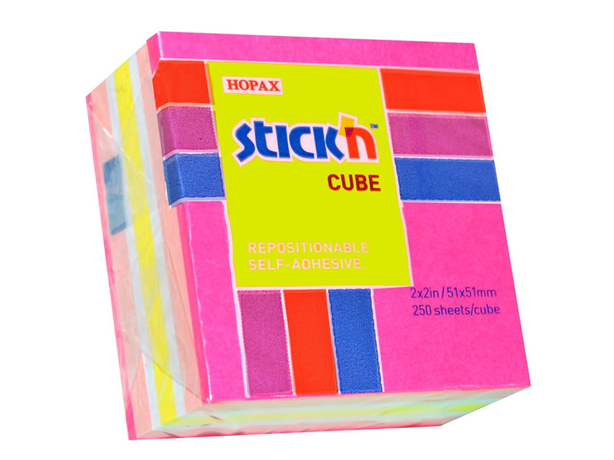 Notes Stick `N Mini Cube Rosa/neon Pastel