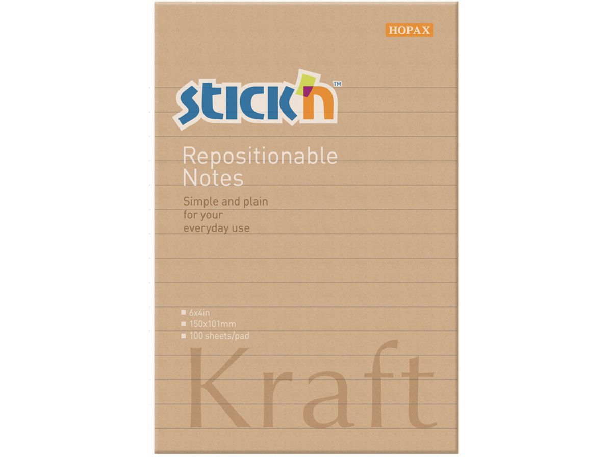 Notes Stick'n Kraftblock Brun