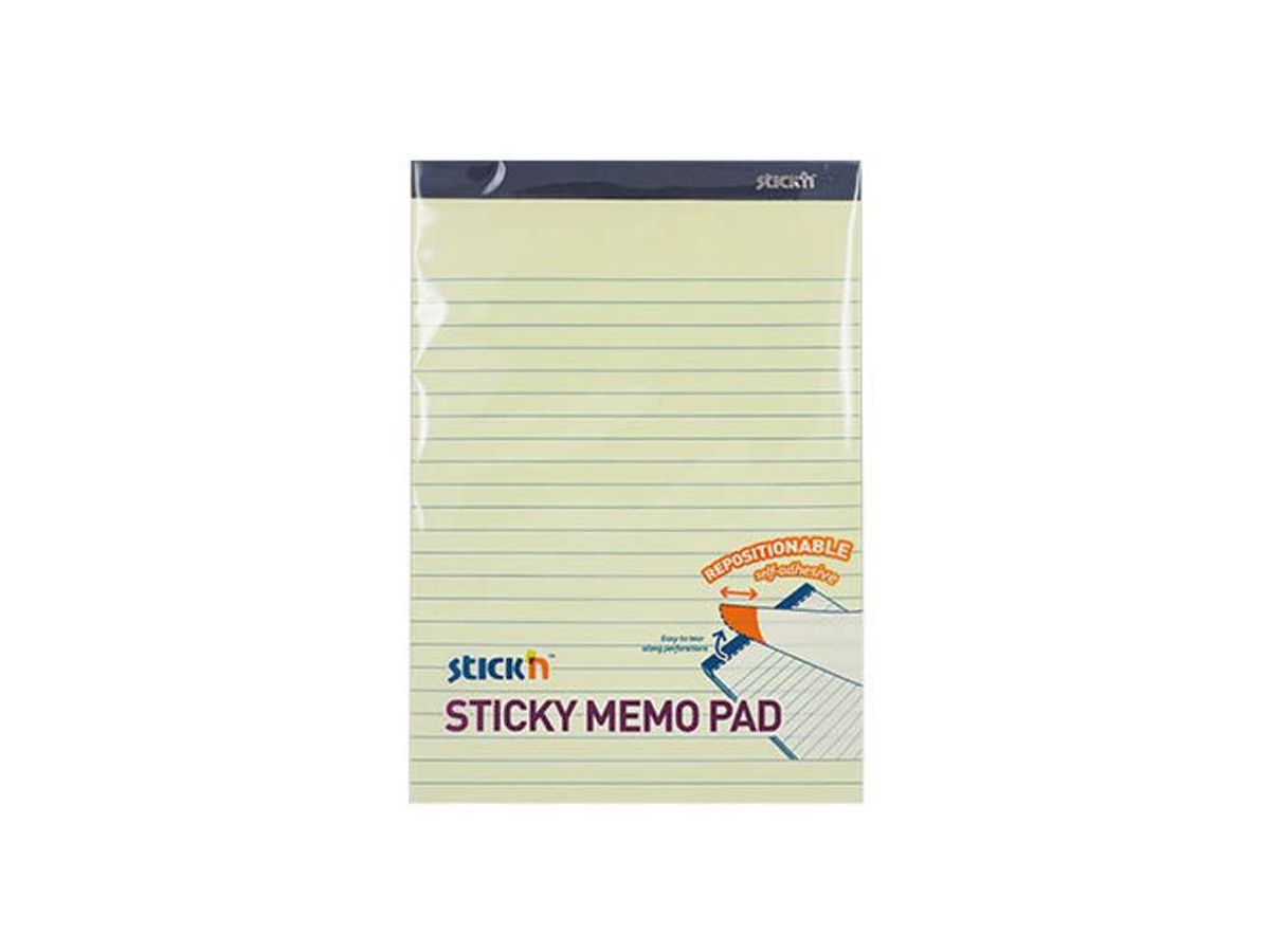 Notes Stick'n Memo gul M/linier